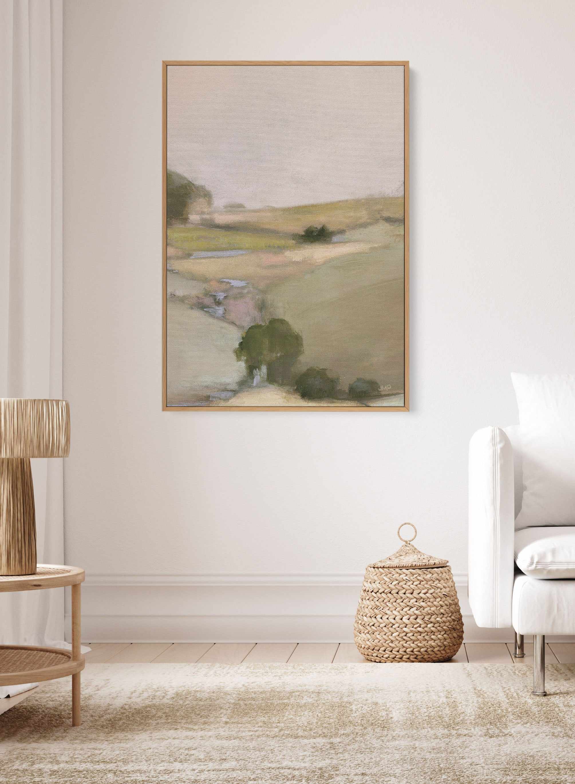 Dream Valley II Neutral Crop II | Framed Canvas Art Print