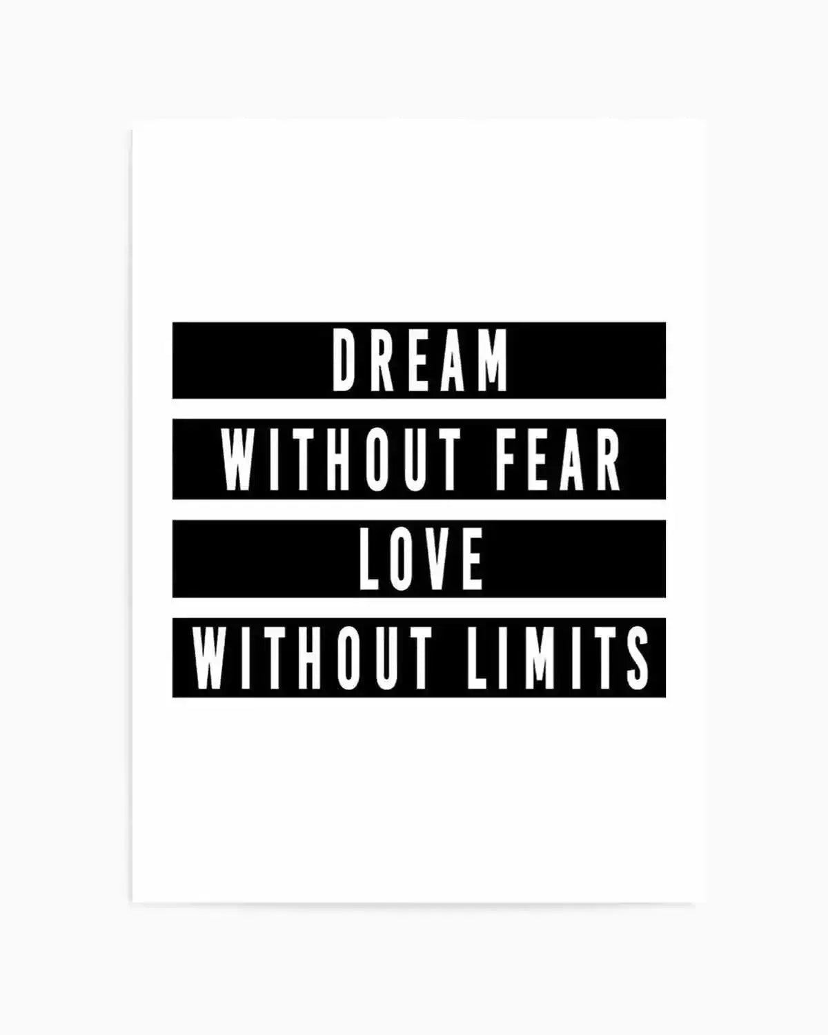 Dream without Fear Art Print from Olive et Oriel where you can shop wallpaper and artworks online