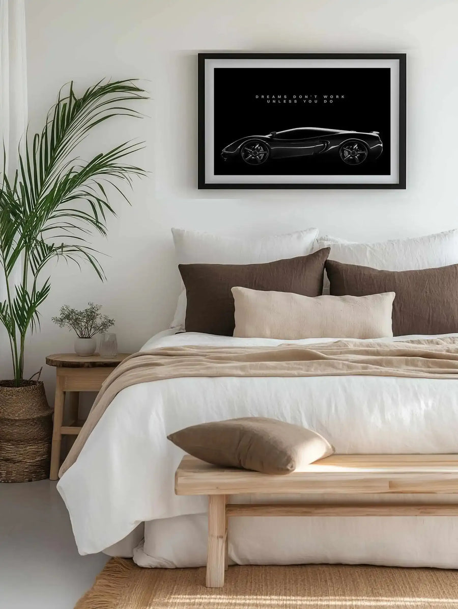 Dreams Don't Work Unless You Do Art Print from Olive et Oriel where you can shop wallpaper and artworks online