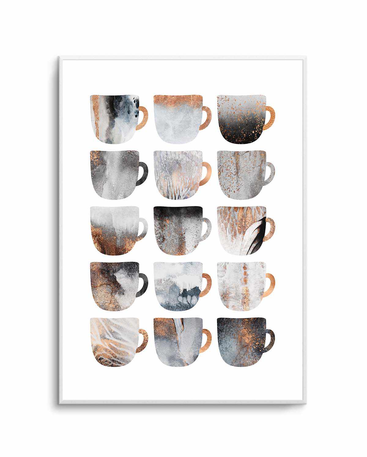 Dreamy Coffee Cups by Elisabeth Fredriksson | Art Print