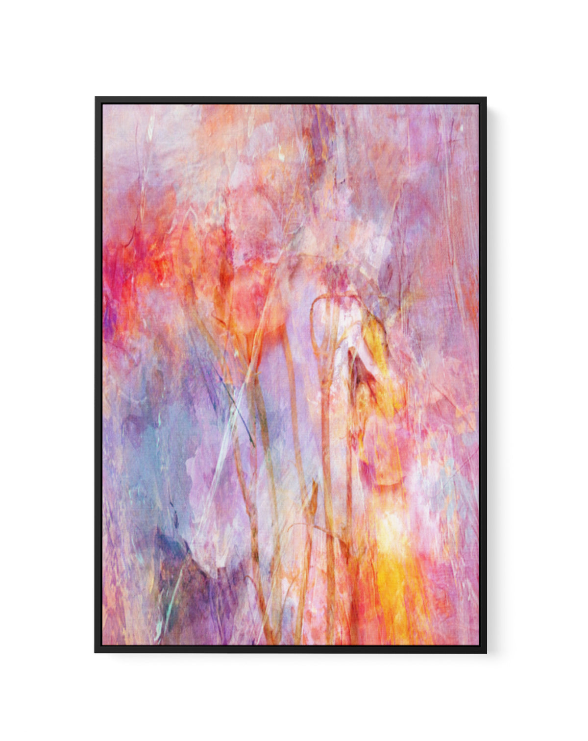 Dreamy Floral Abstract by Delphine Devos | Framed Canvas Art Print