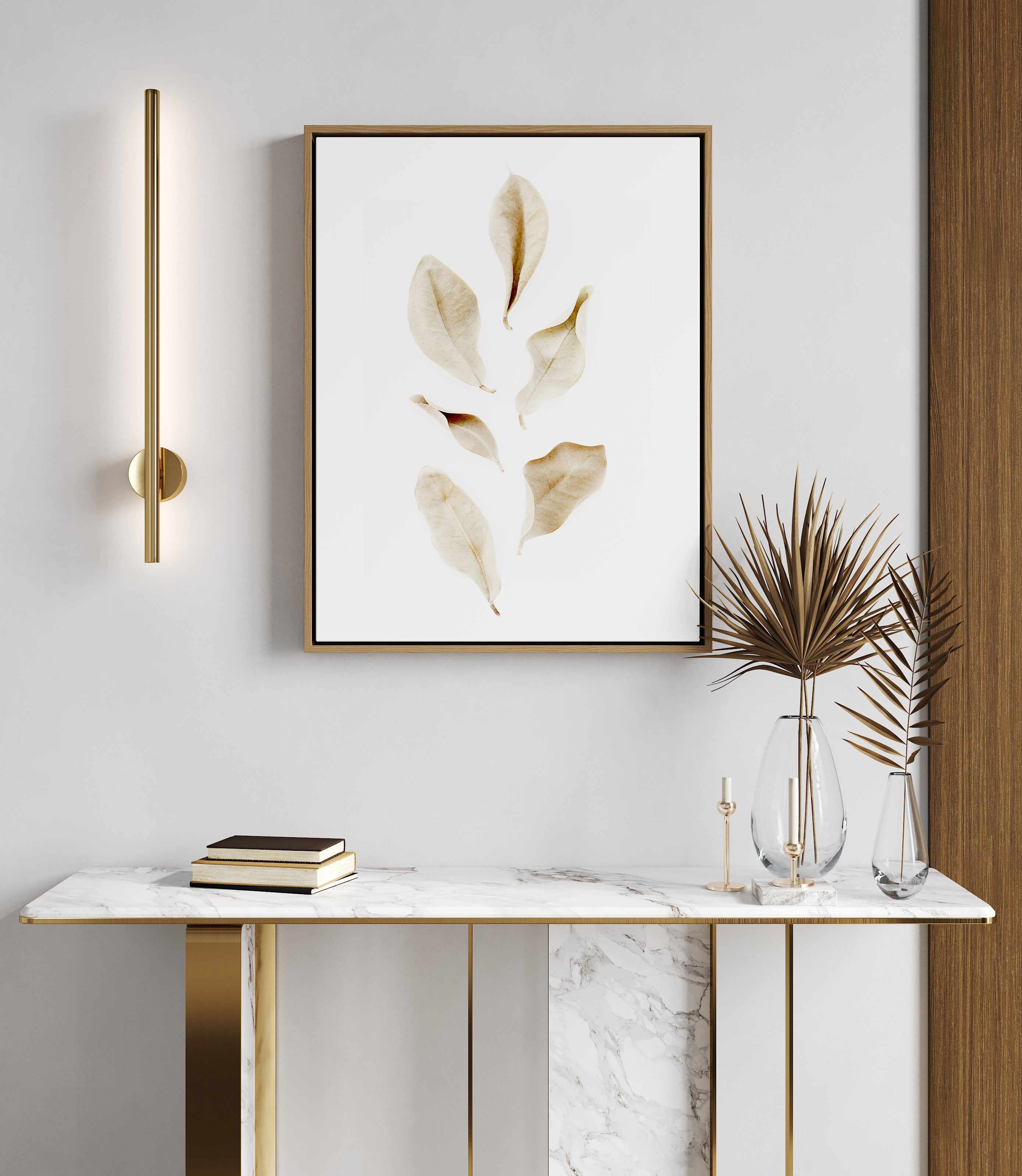 Dried Leaves 01 by Studio III | Framed Canvas Art Print