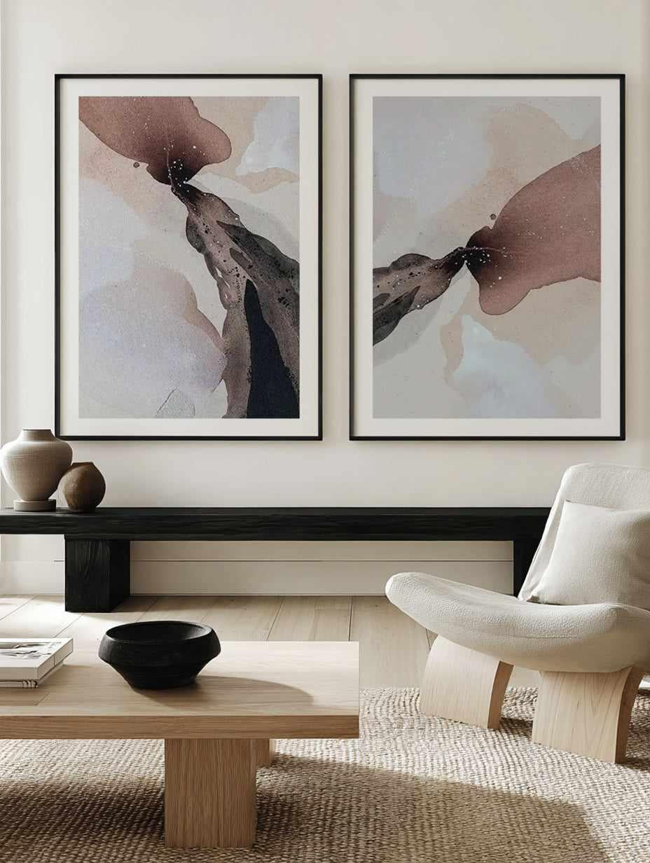 Driftwood I & II by Katharina Daneke Art Print Set of 2 | Matching Wall Art