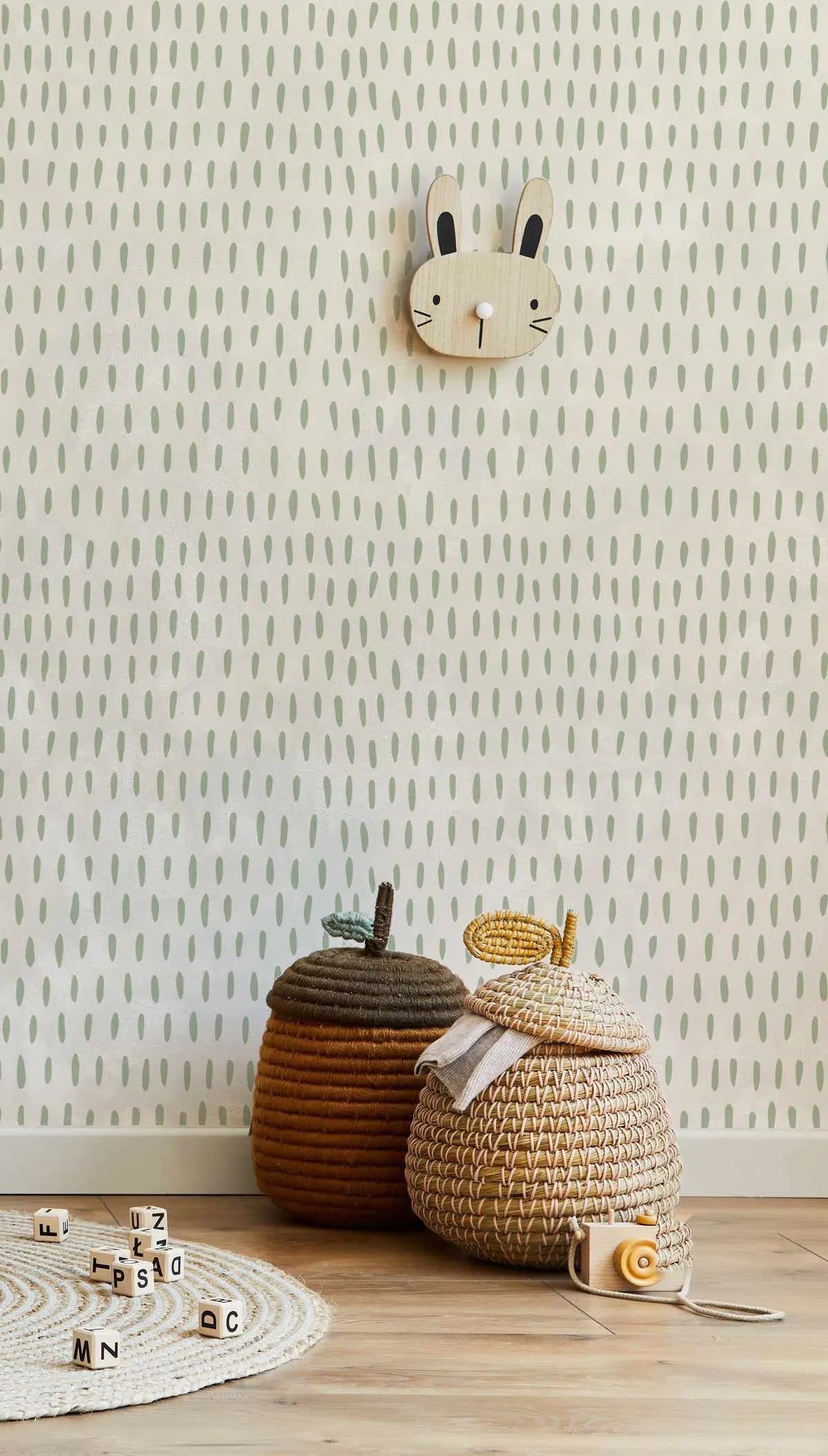 Droplet Wallpaper in Eucalyptus-Wallpaper-Buy Kids Removable Wallpaper Online Our Custom Made Children‚àö¬¢‚Äö√á¬®‚Äö√ë¬¢s Wallpapers Are A Fun Way To Decorate And Enhance Boys Bedroom Decor And Girls Bedrooms They Are An Amazing Addition To Your Kids Bedroom Walls Our Collection of Kids Wallpaper Is Sure To Transform Your Kids Rooms Interior Style From Pink Wallpaper To Dinosaur Wallpaper Even Marble Wallpapers For Teen Boys Shop Peel And Stick Wallpaper Online Today With Olive et Oriel