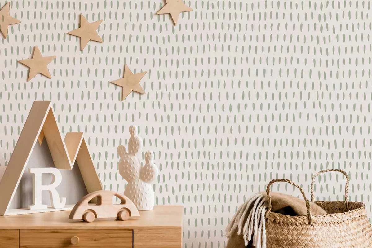 Droplet Wallpaper in Eucalyptus-Wallpaper-Buy Kids Removable Wallpaper Online Our Custom Made Children‚àö¬¢‚Äö√á¬®‚Äö√ë¬¢s Wallpapers Are A Fun Way To Decorate And Enhance Boys Bedroom Decor And Girls Bedrooms They Are An Amazing Addition To Your Kids Bedroom Walls Our Collection of Kids Wallpaper Is Sure To Transform Your Kids Rooms Interior Style From Pink Wallpaper To Dinosaur Wallpaper Even Marble Wallpapers For Teen Boys Shop Peel And Stick Wallpaper Online Today With Olive et Oriel