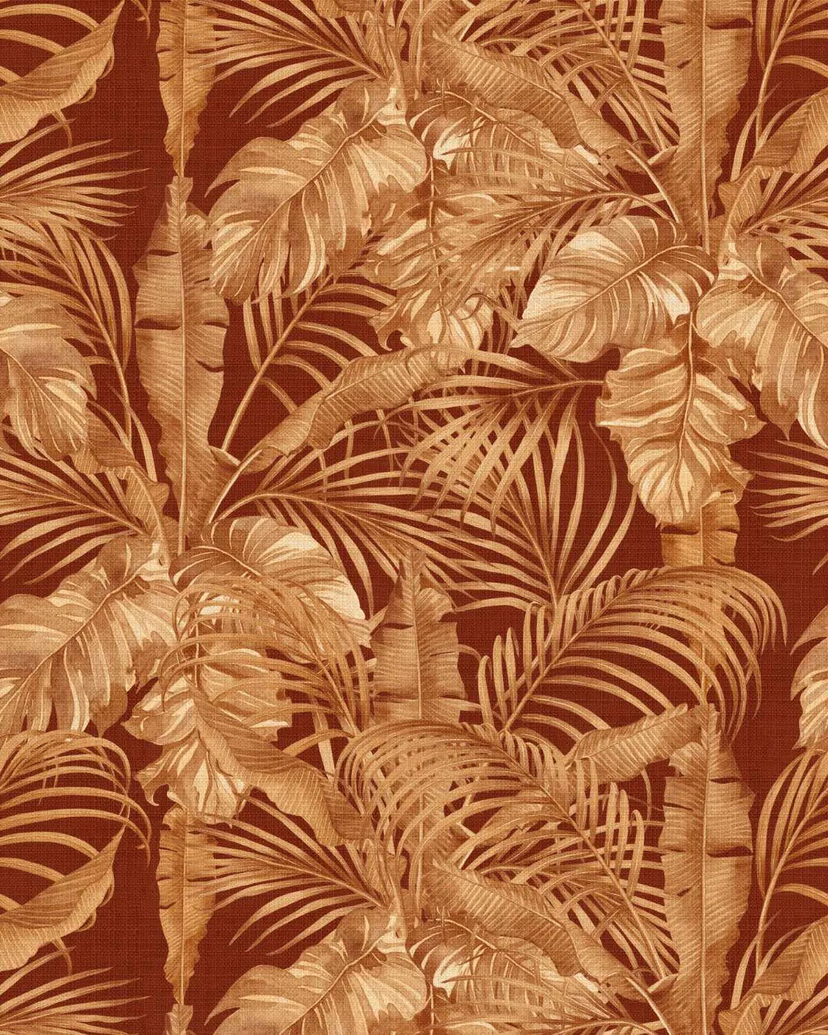 Dubai Palm In Crimson Wallpaper from Olive et Oriel where you can shop wallpaper and artworks online