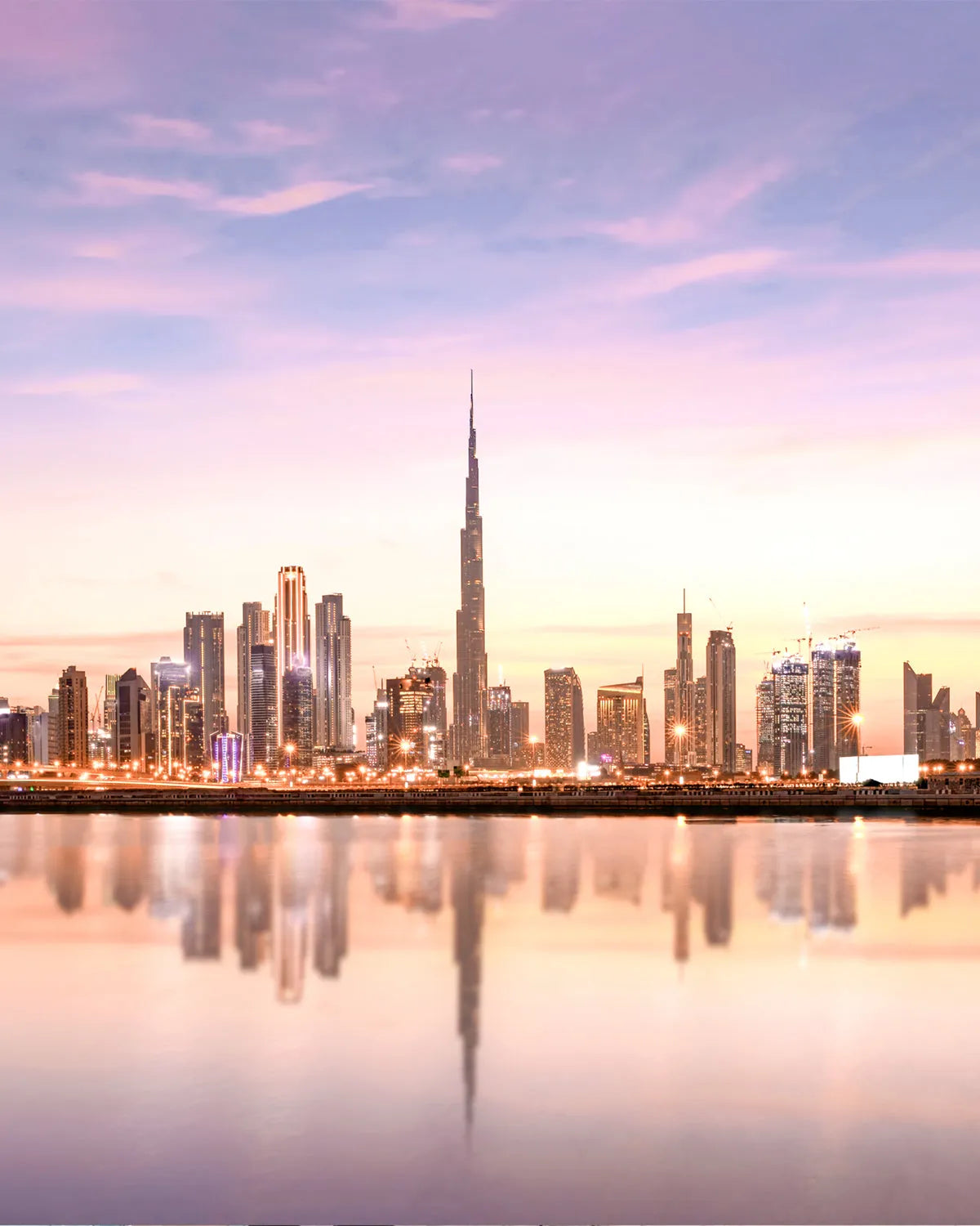 Dubai City Skyline Photo Mural Wallpaper from Olive et Oriel where you can shop wallpaper and artworks online