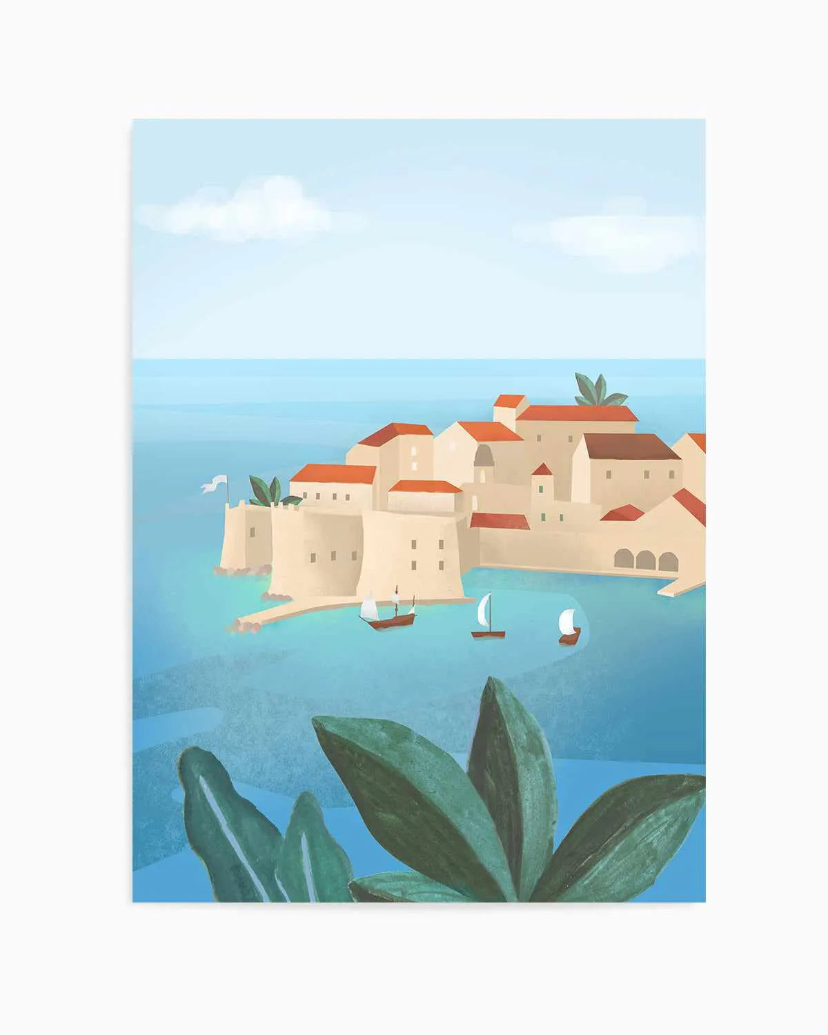 Dubrovnik City by Petra Lizde Art Print from Olive et Oriel where you can shop wallpaper and artworks online