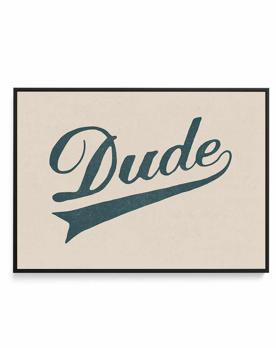 Dude By Florent Bodart | Framed Canvas Art Print