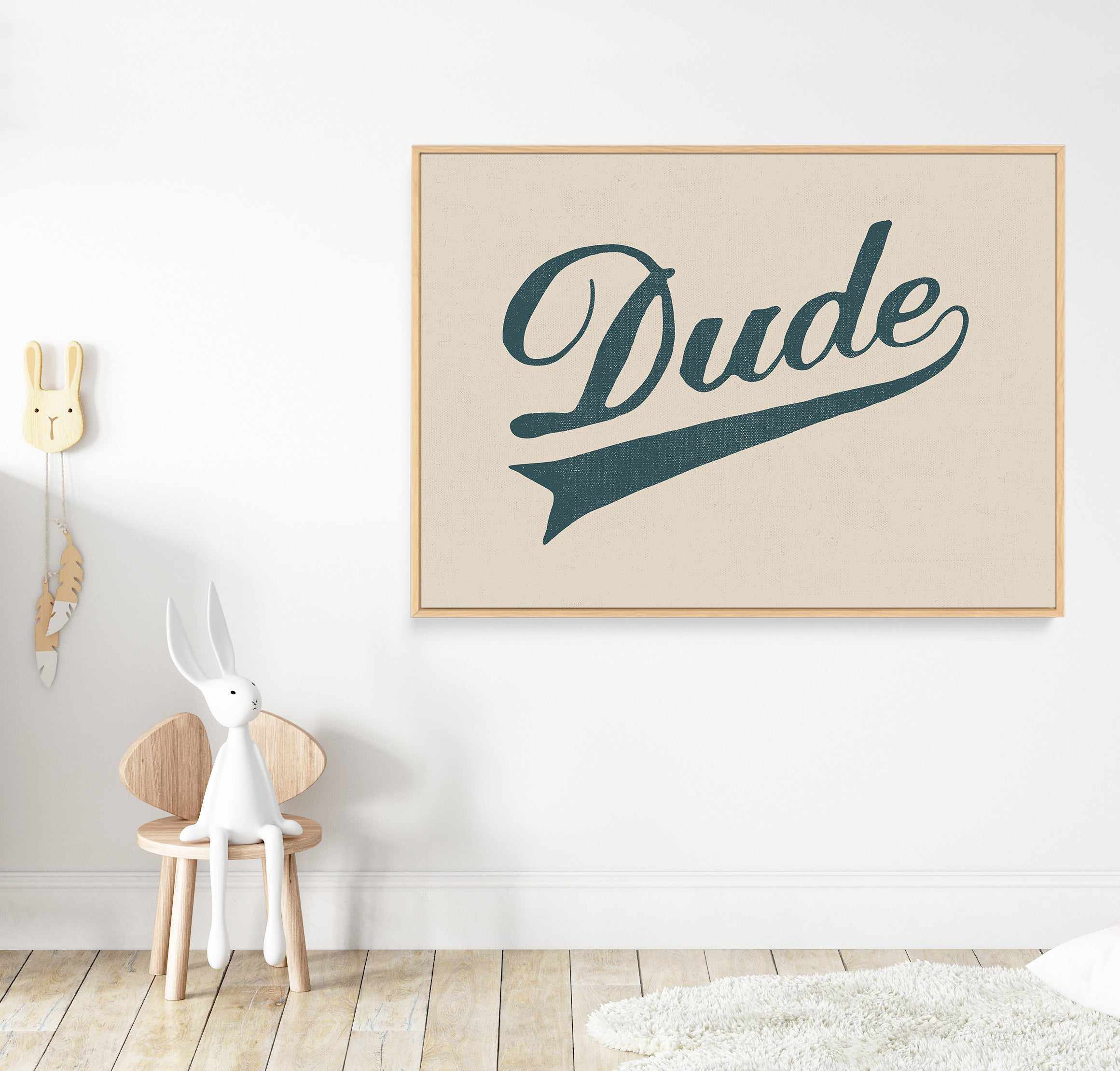 Dude By Florent Bodart | Framed Canvas Art Print