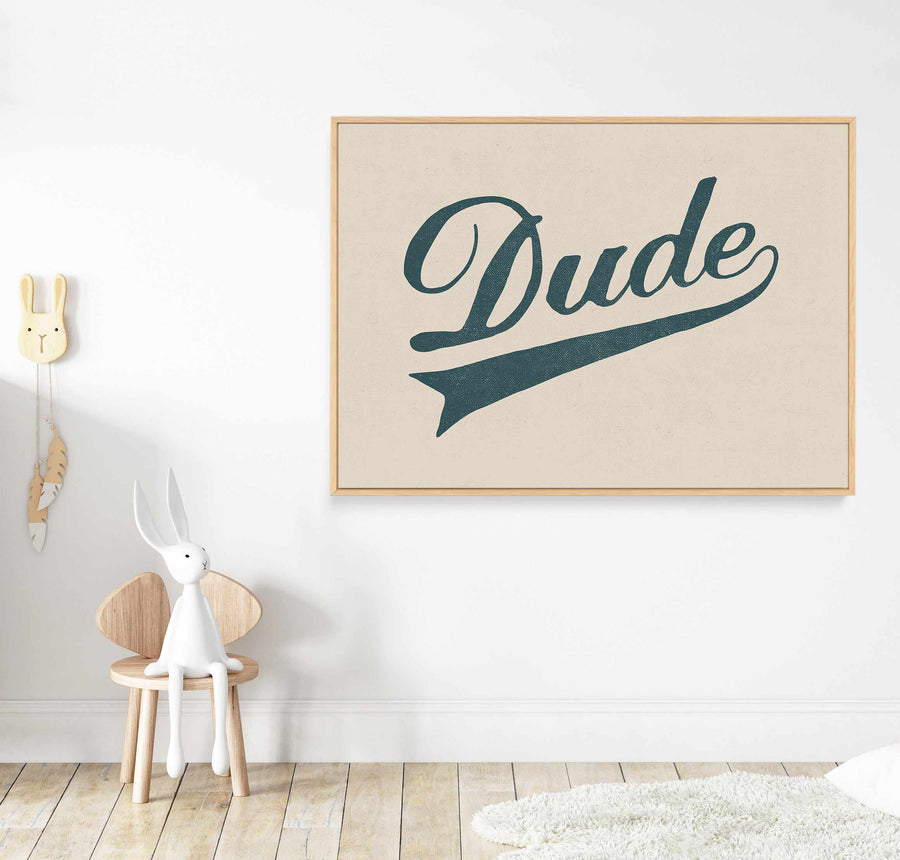Dude By Florent Bodart | Framed Canvas Art Print from Olive et Oriel where you can shop wallpaper and artworks online