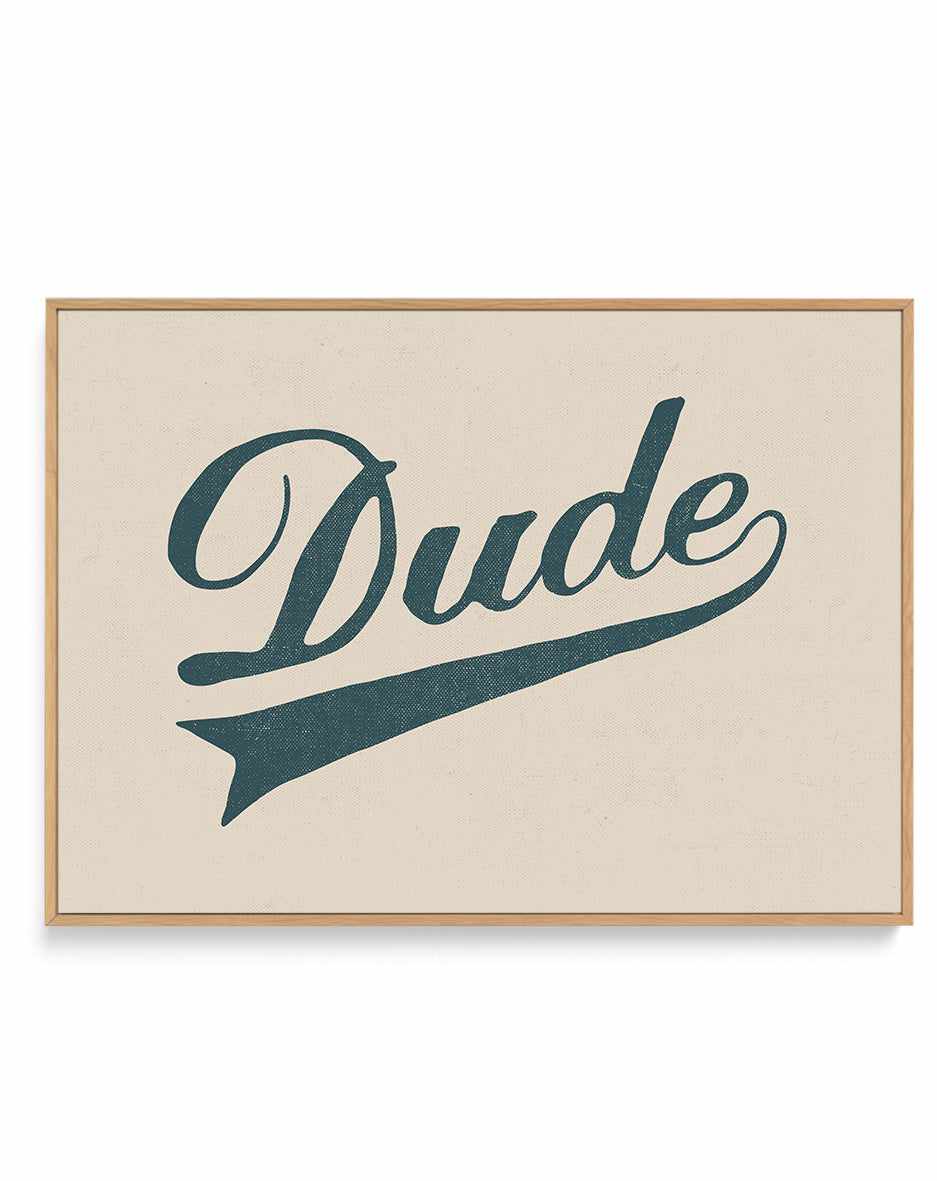 Dude By Florent Bodart | Framed Canvas Art Print