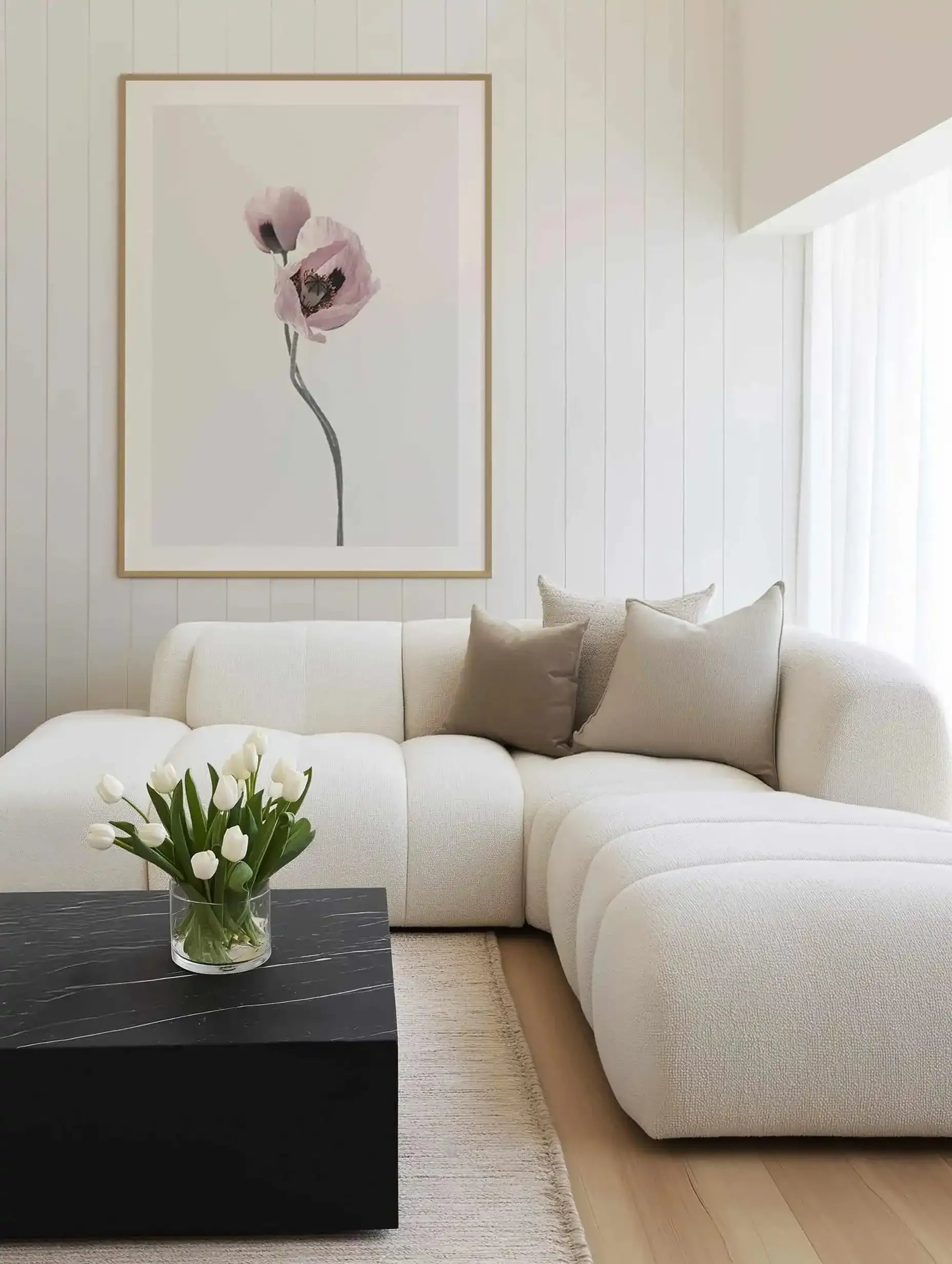 Duex Poppy II Art Print from Olive et Oriel where you can shop wallpaper and artworks online