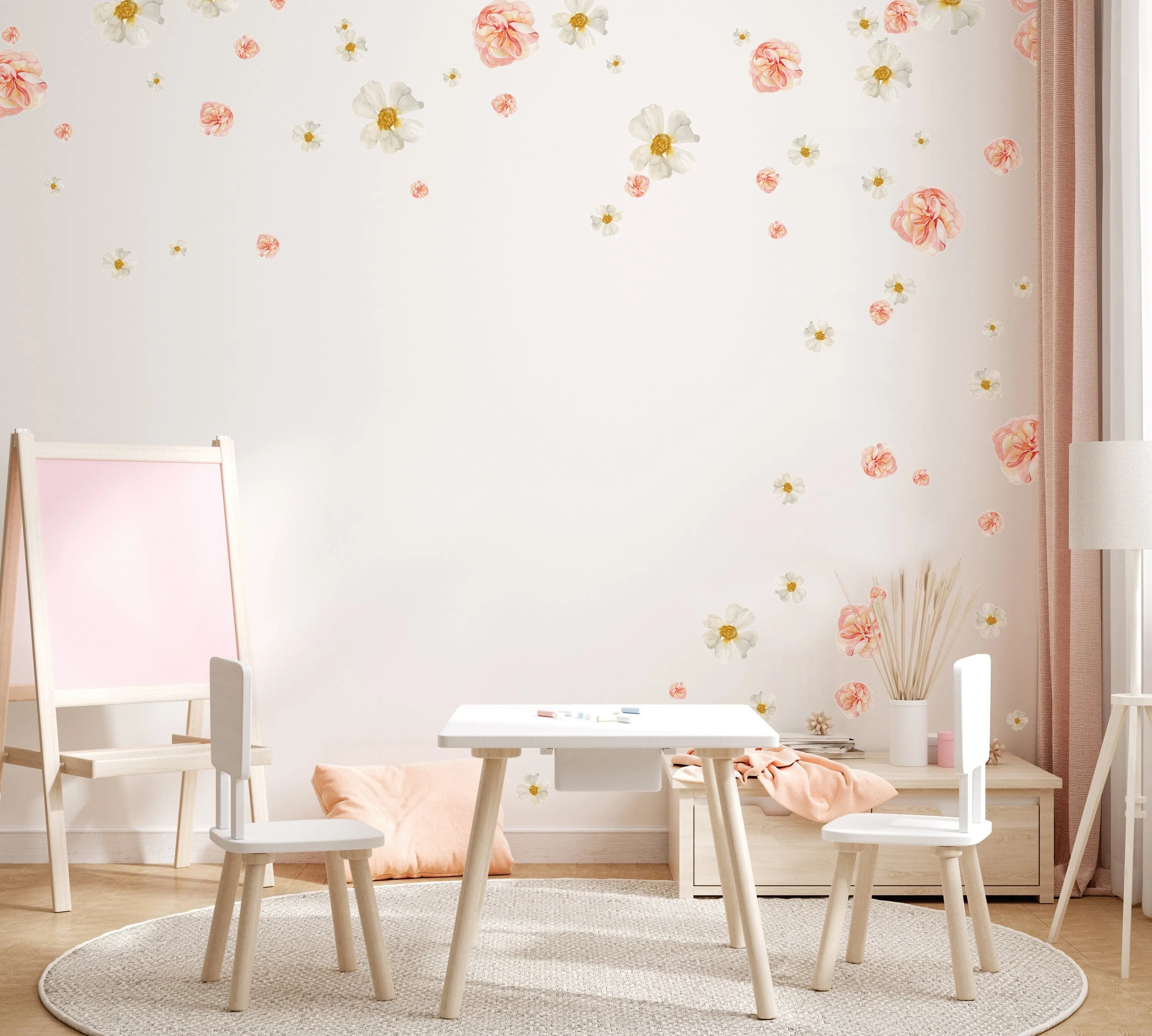 Duex Fleurs Decal Set from Olive et Oriel where you can shop wallpaper and artworks online