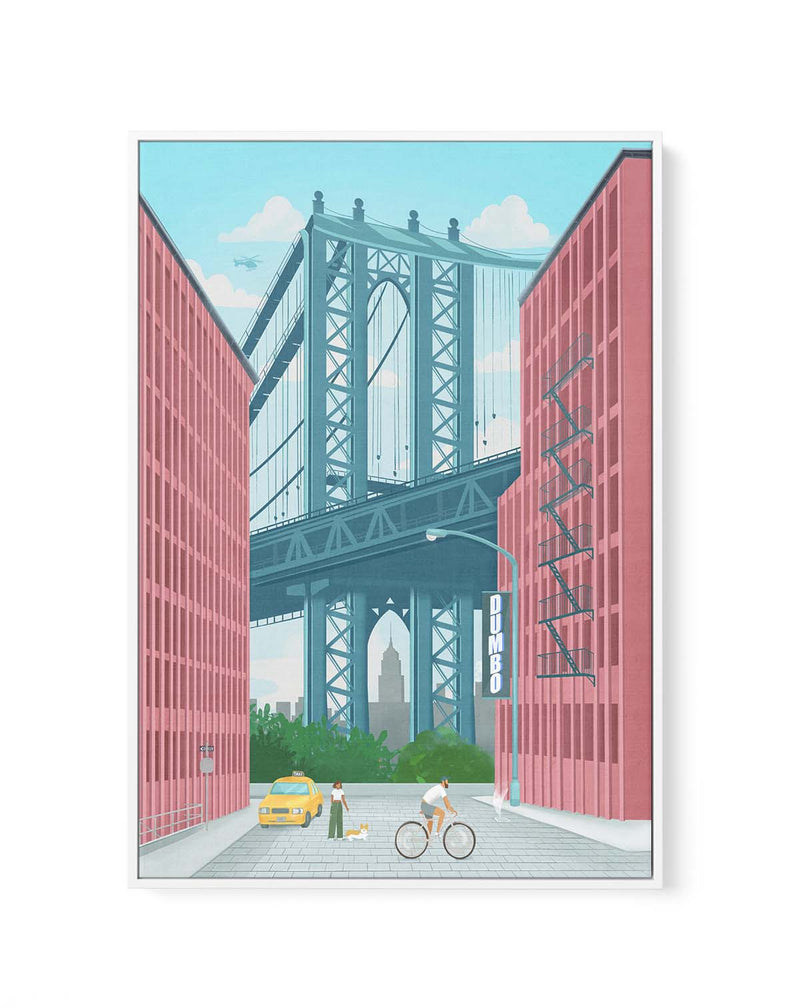 Dumbo, New York By Petra Lizde | Framed Canvas Art Print