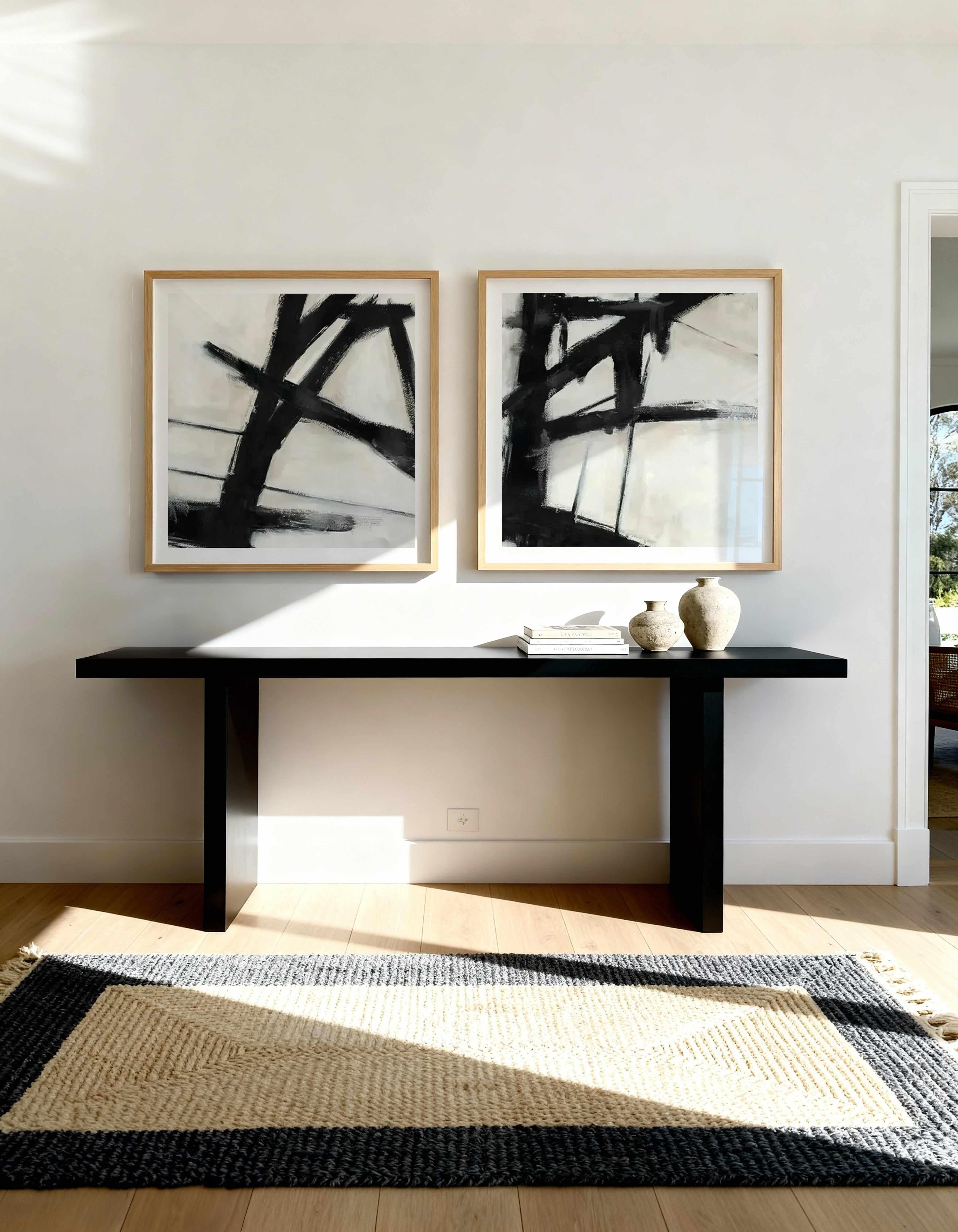 Duo Square No I & II Art Print Set of 2 | Matching Wall Art