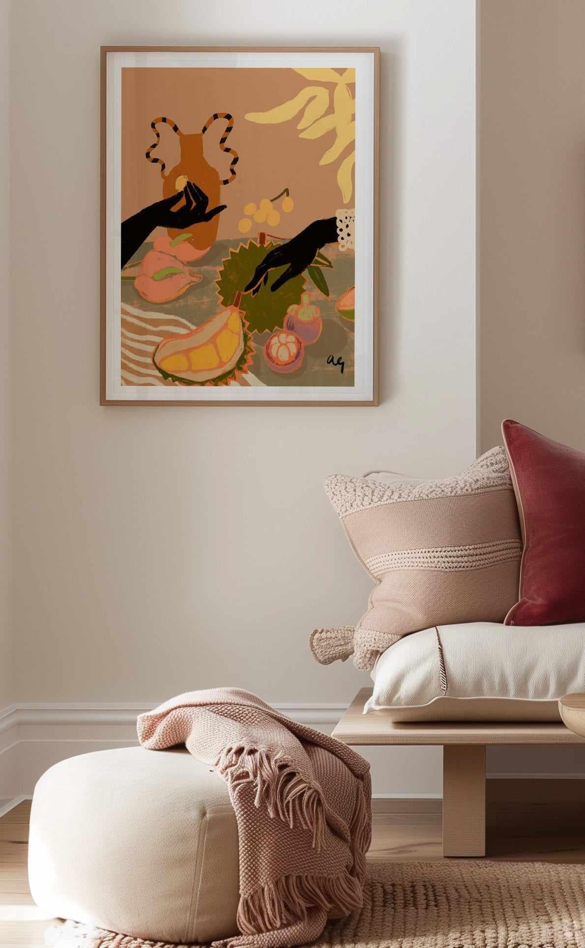 Durian Please by Arty Guava | Art Print from Olive et Oriel where you can shop wallpaper and artworks online