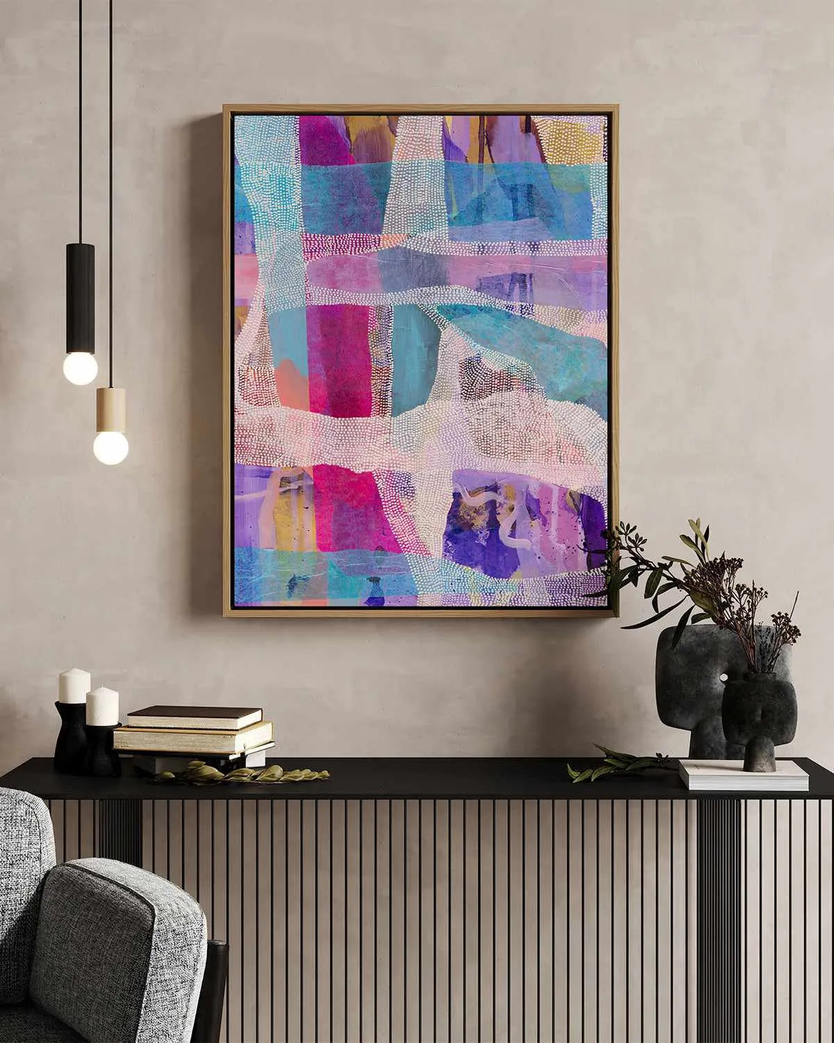 Dusk I by Laura Oczós | Framed Canvas Art Print from Olive et Oriel where you can shop wallpaper and artworks online
