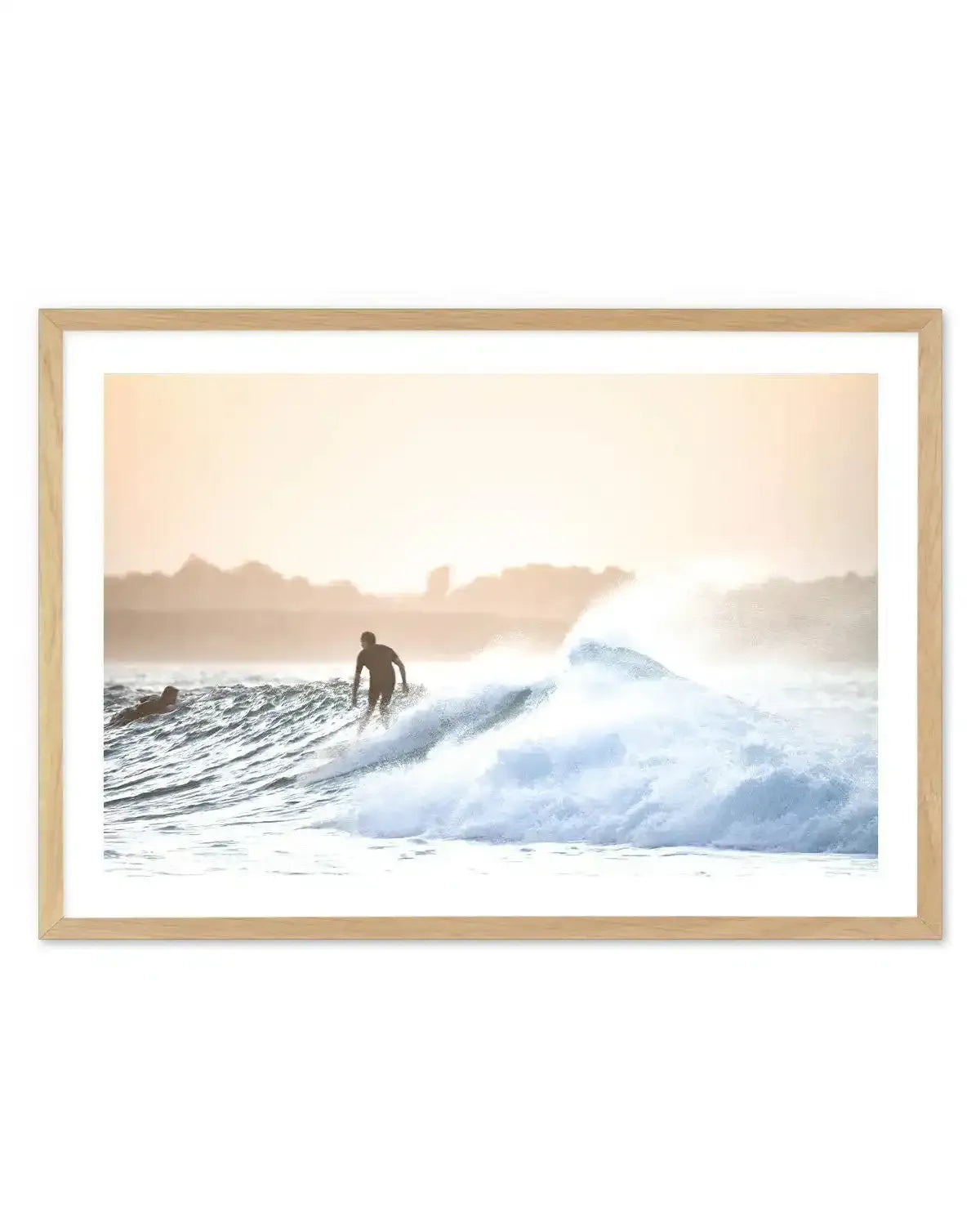 Dusk Waves, The Pass Art Print-PRINT-Olive et Oriel-Olive et Oriel-A5 | 5.8" x 8.3" | 14.8 x 21cm-Oak-With White Border-Buy-Australian-Art-Prints-Online-with-Olive-et-Oriel-Your-Artwork-Specialists-Austrailia-Decorate-With-Coastal-Photo-Wall-Art-Prints-From-Our-Beach-House-Artwork-Collection-Fine-Poster-and-Framed-Artwork