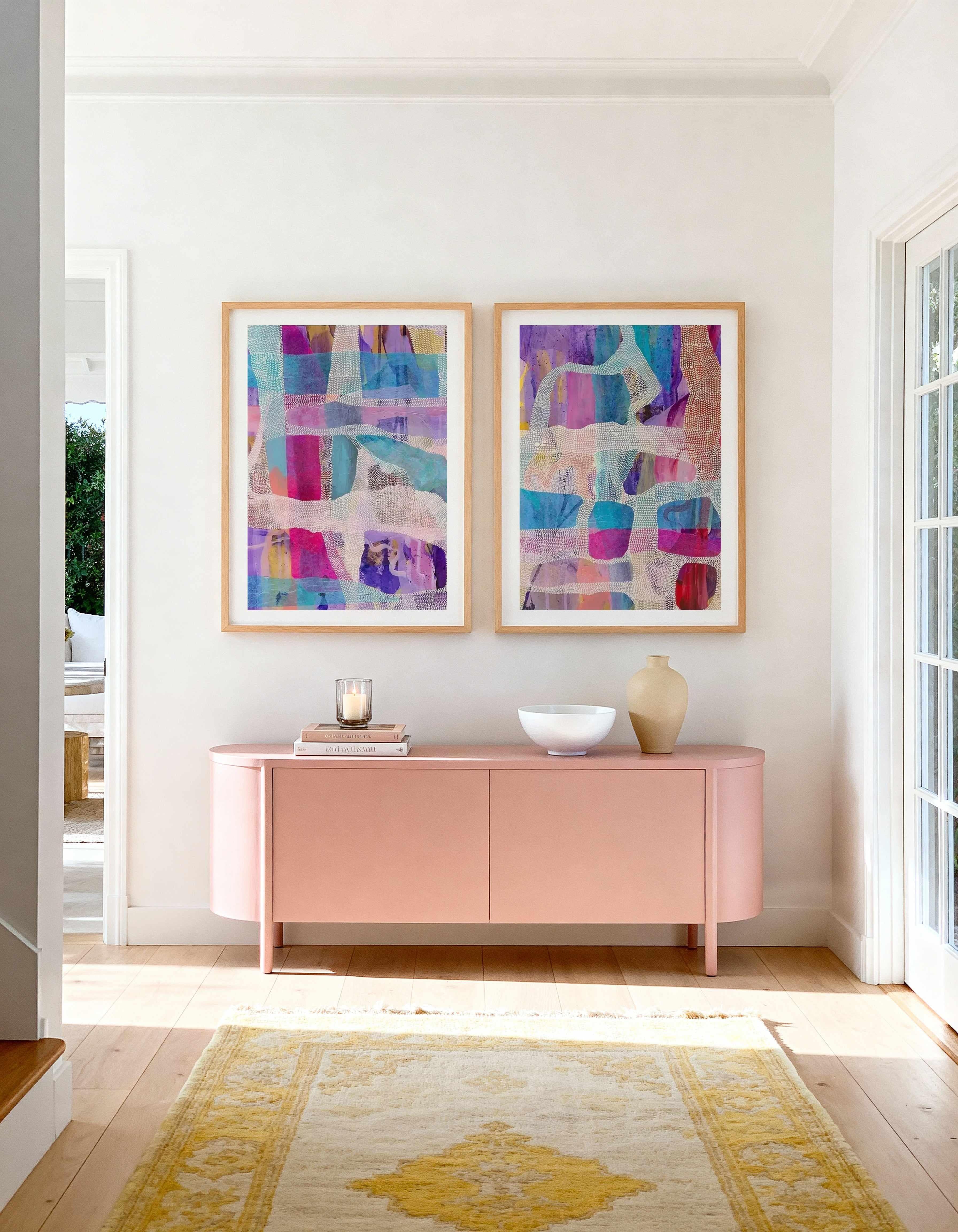 Dusk I & II by Laura Oczós Art Print Set of 2 | Matching Wall Art from Olive et Oriel where you can shop wallpaper and artworks online