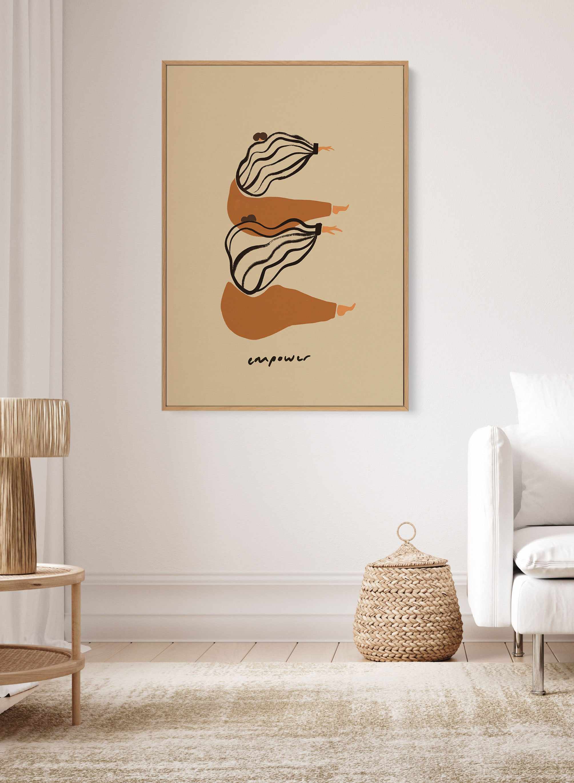 E by Arty Guava | Framed Canvas Art Print