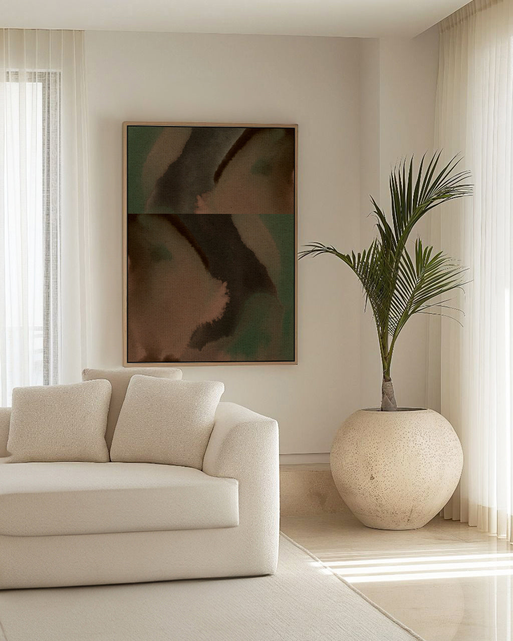 Emotional Currents 4 by Shatha Al Dafai | Framed Canvas Art Print