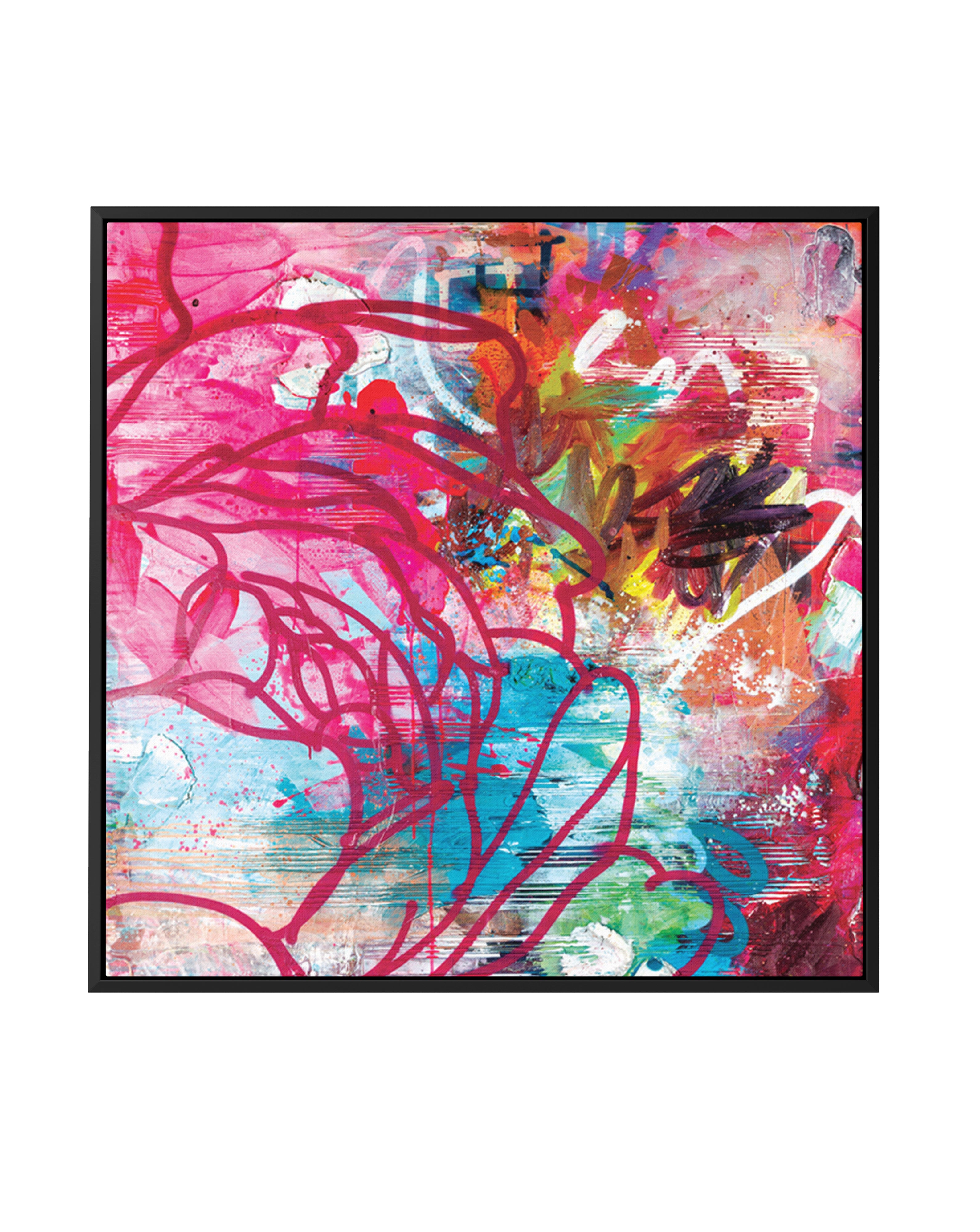 Expressive Colorful Painting by Kent Youngstrom | Framed Canvas Art Print