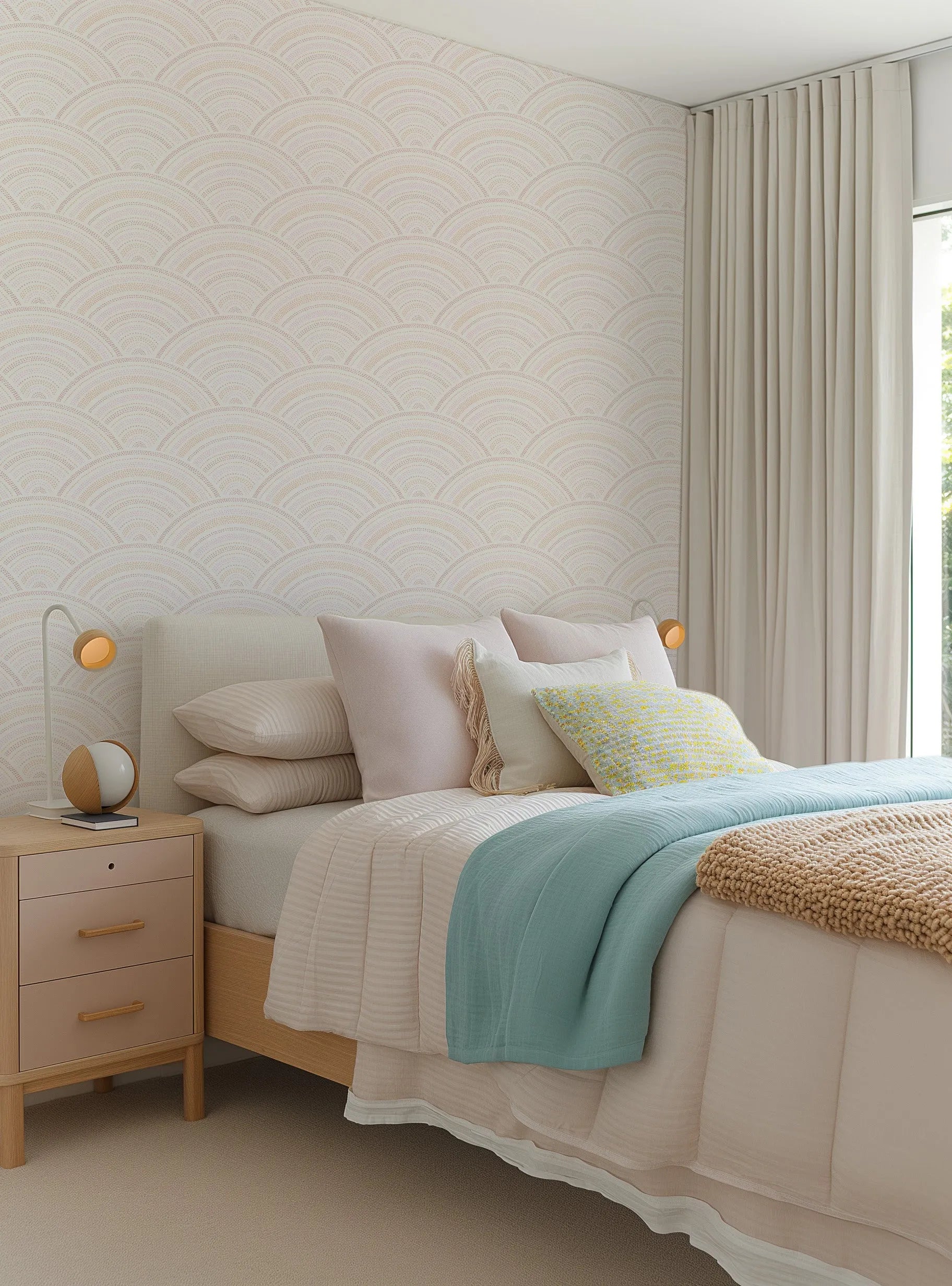 Earth Rainbows Wallpaper from Olive et Oriel where you can shop wallpaper and artworks online