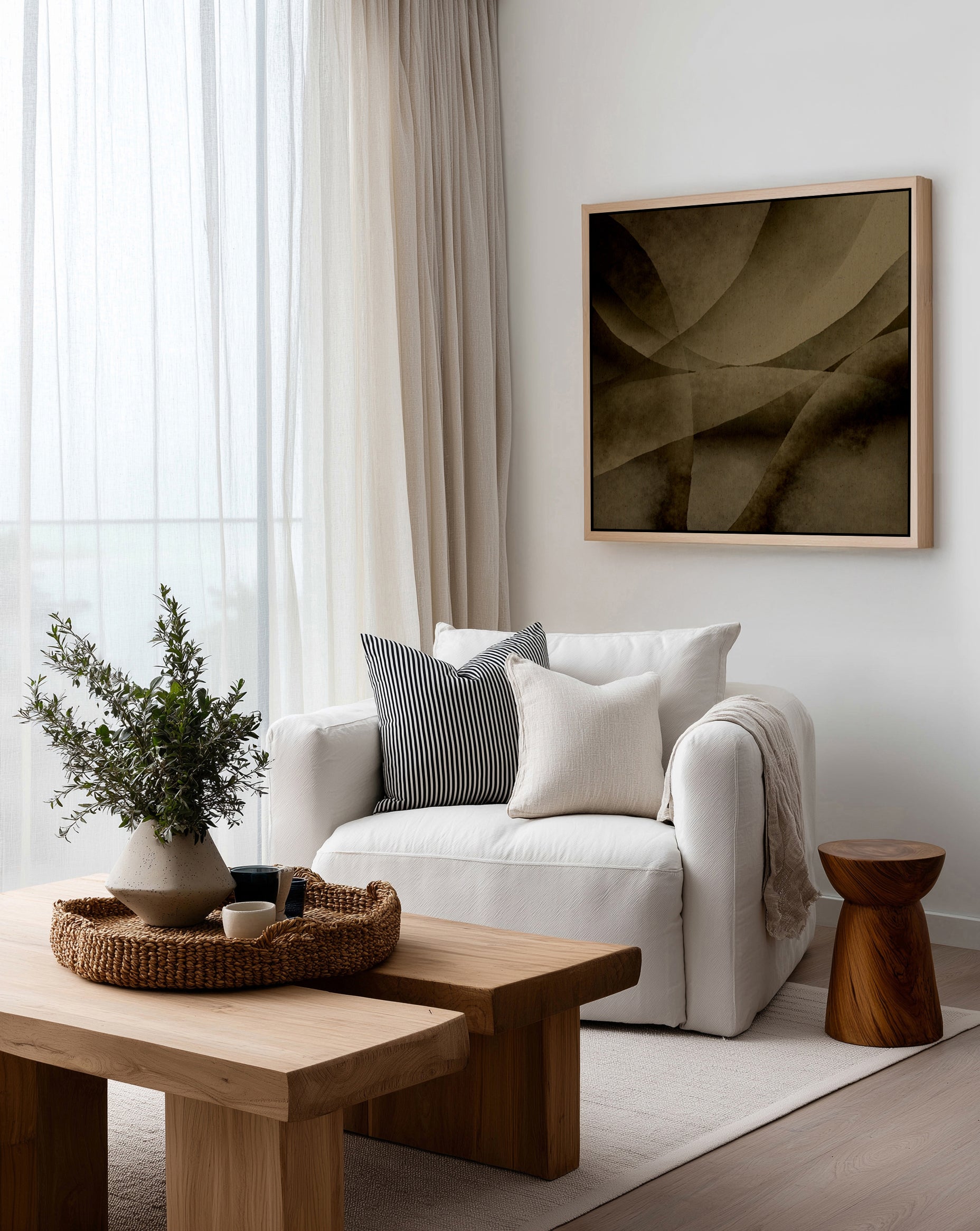 Earthbound 6 by Shatha Al Dafai | Framed Canvas Art Print