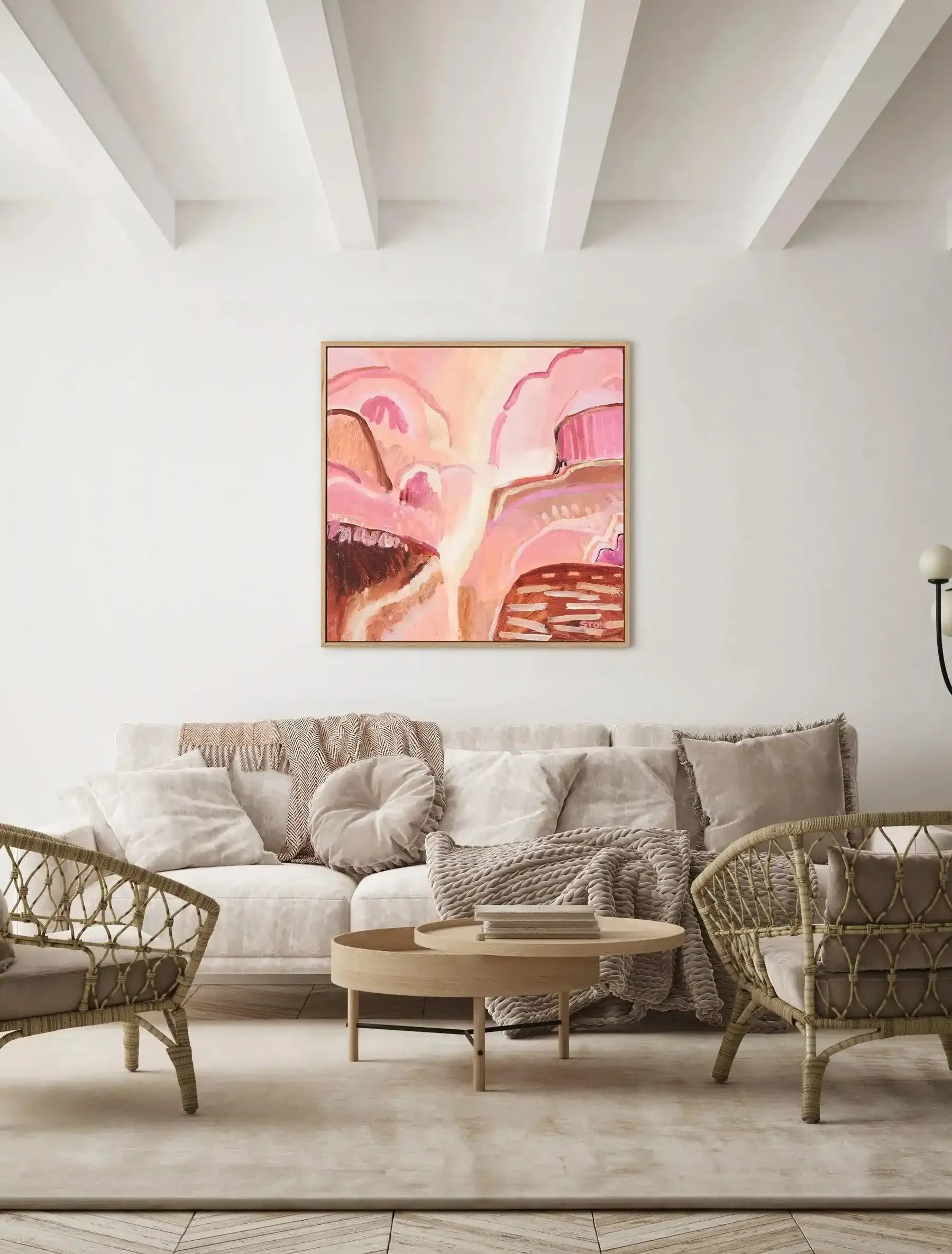 Earthen by Belinda Stone | Framed Canvas-CANVAS-You can shop wall art online with Olive et Oriel for everything from abstract art to fun kids wall art. Our beautiful modern art prints and canvas art are available from large canvas prints to wall art paintings and our proudly Australian artwork collection offers only the highest quality framed large wall art and canvas art Australia - You can buy fashion photography prints or Hampton print posters and paintings on canvas from Olive et Oriel and h