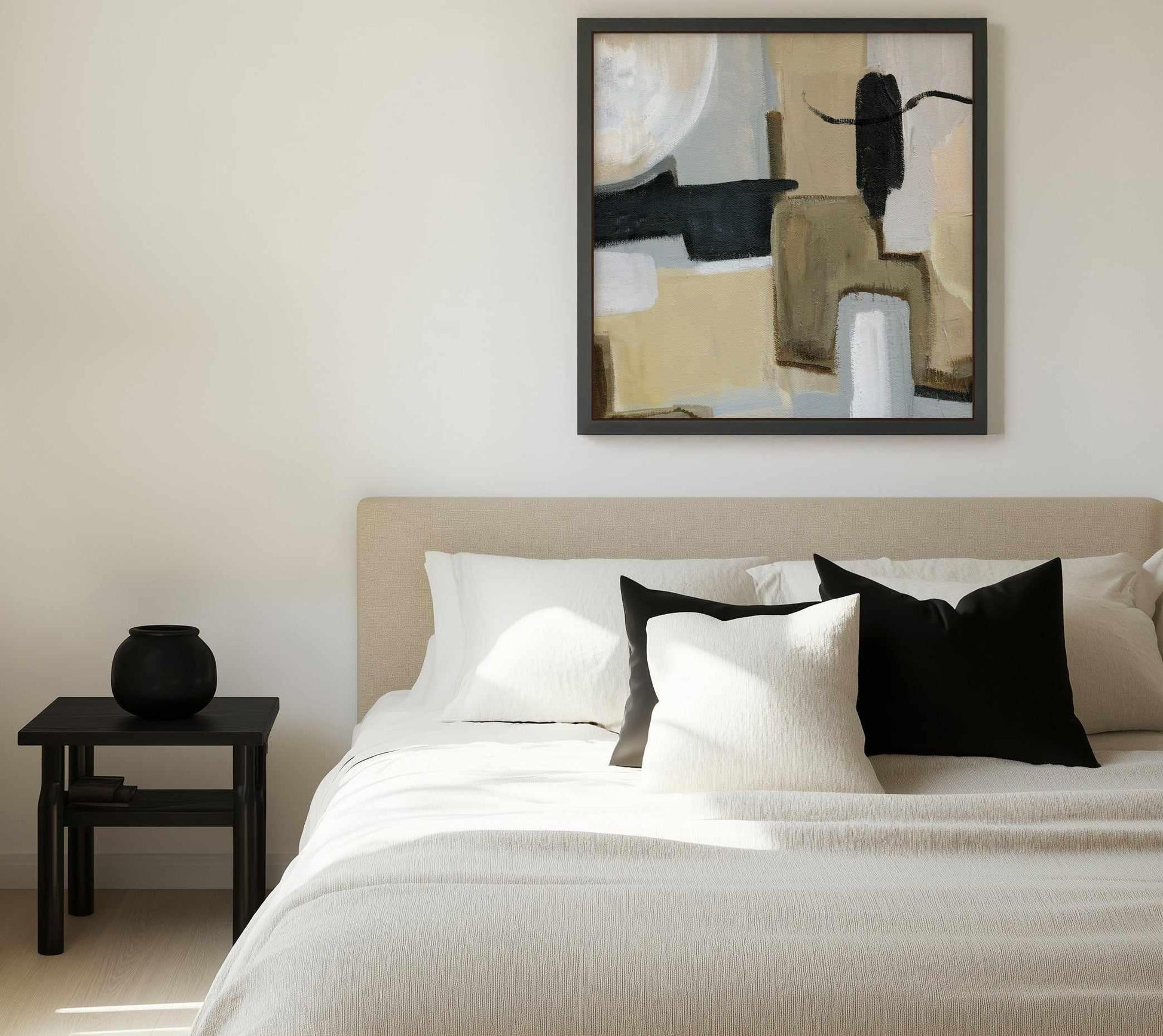 Earthy Abstract I Flipped | Framed Canvas Art Print from Olive et Oriel where you can shop wallpaper and artworks online