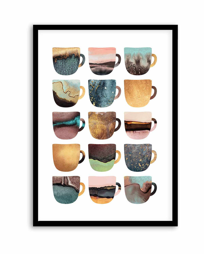 Earthy Coffee Cups By Elisabeth Fredriksson | Art Print