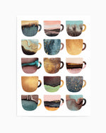 Earthy Coffee Cups By Elisabeth Fredriksson | Art Print