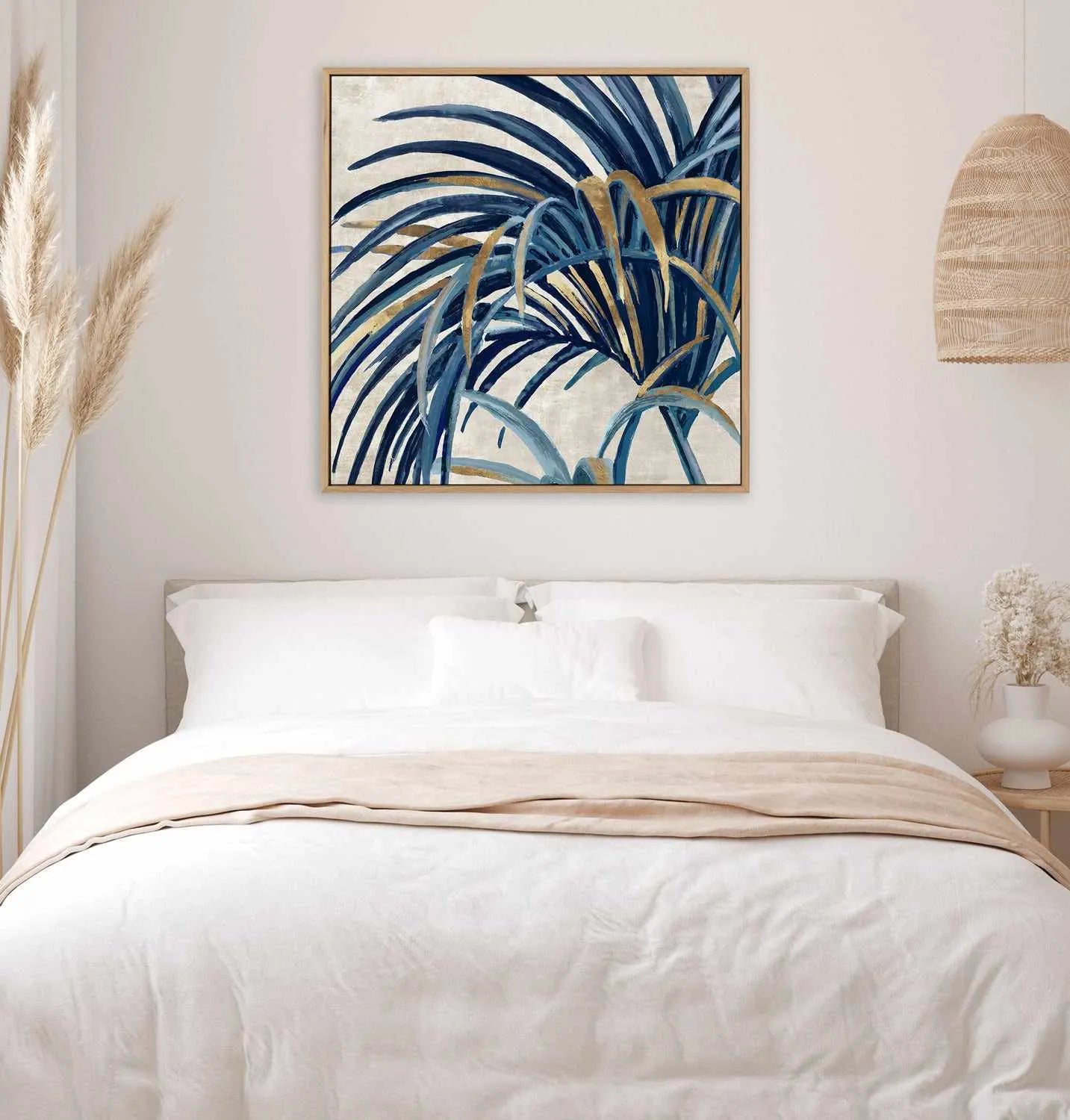 Easing Palm II | Framed Canvas Art Print from Olive et Oriel where you can shop wallpaper and artworks online