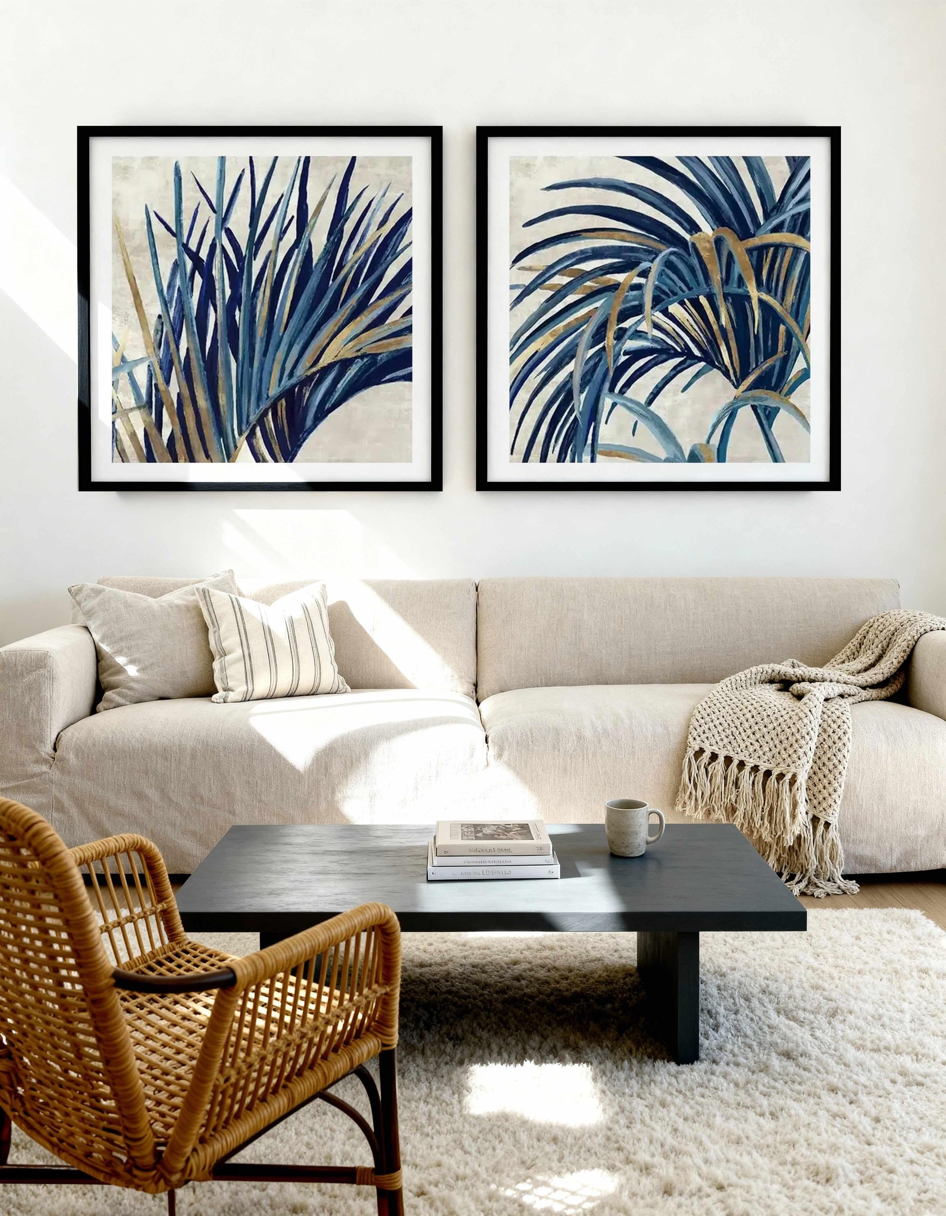 Easing Palm I & II Art Print Set of 2 | Matching Wall Art from Olive et Oriel where you can shop wallpaper and artworks online