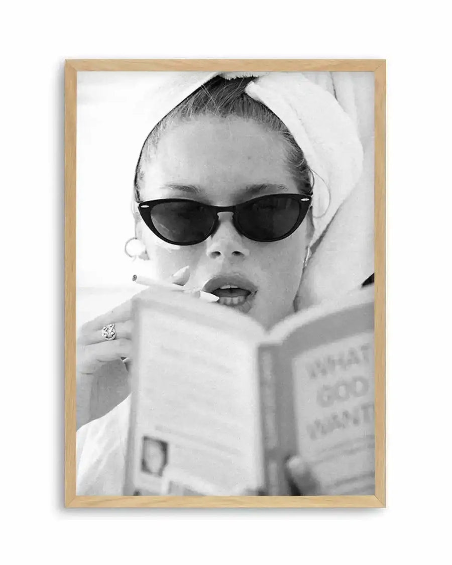 Easy Reading by Mario Stefanelli Art Print black black & white art print