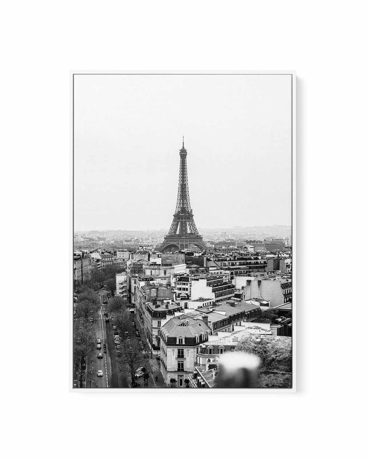 Eiffel Paris Rain by Jovani Demetrie | Framed Canvas Art Print