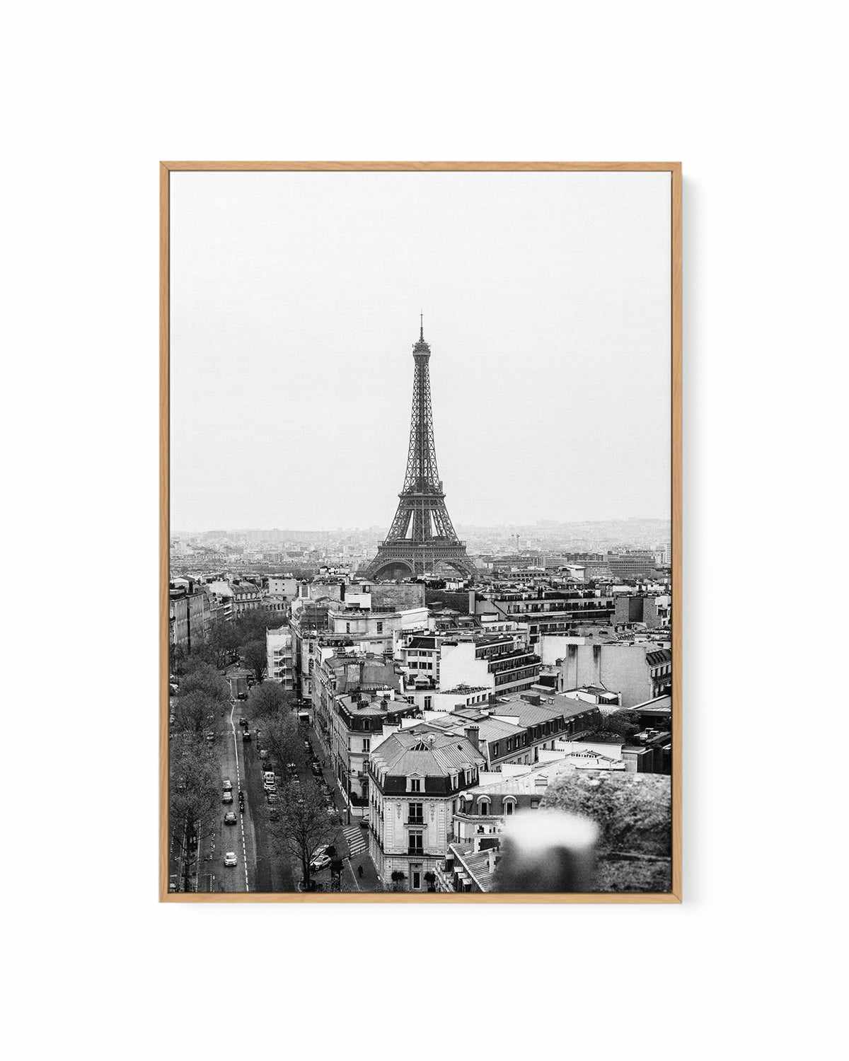 Eiffel Paris Rain by Jovani Demetrie | Framed Canvas Art Print