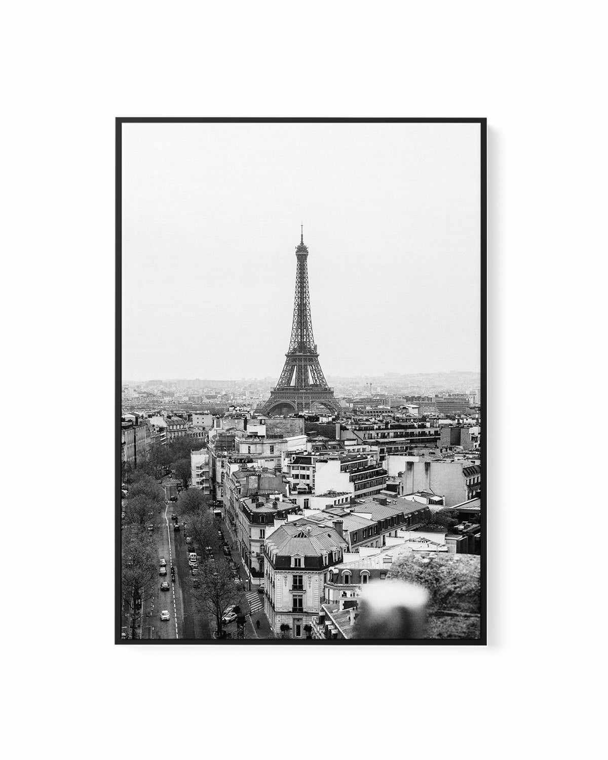 Eiffel Paris Rain by Jovani Demetrie | Framed Canvas Art Print