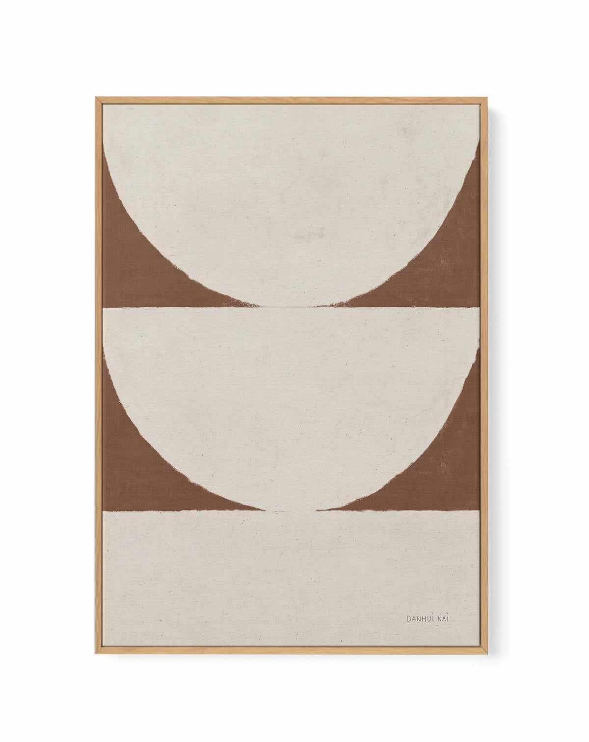 Elegant Balance I Walnut Brown | Framed Canvas Art Print from Olive et Oriel where you can shop wallpaper and artworks online
