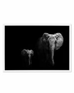 Elephant Par Deux | LS Art Print