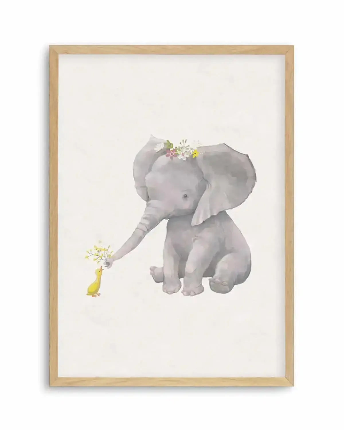 Elephant & Duck Art Print from Olive et Oriel where you can shop wallpaper and artworks online