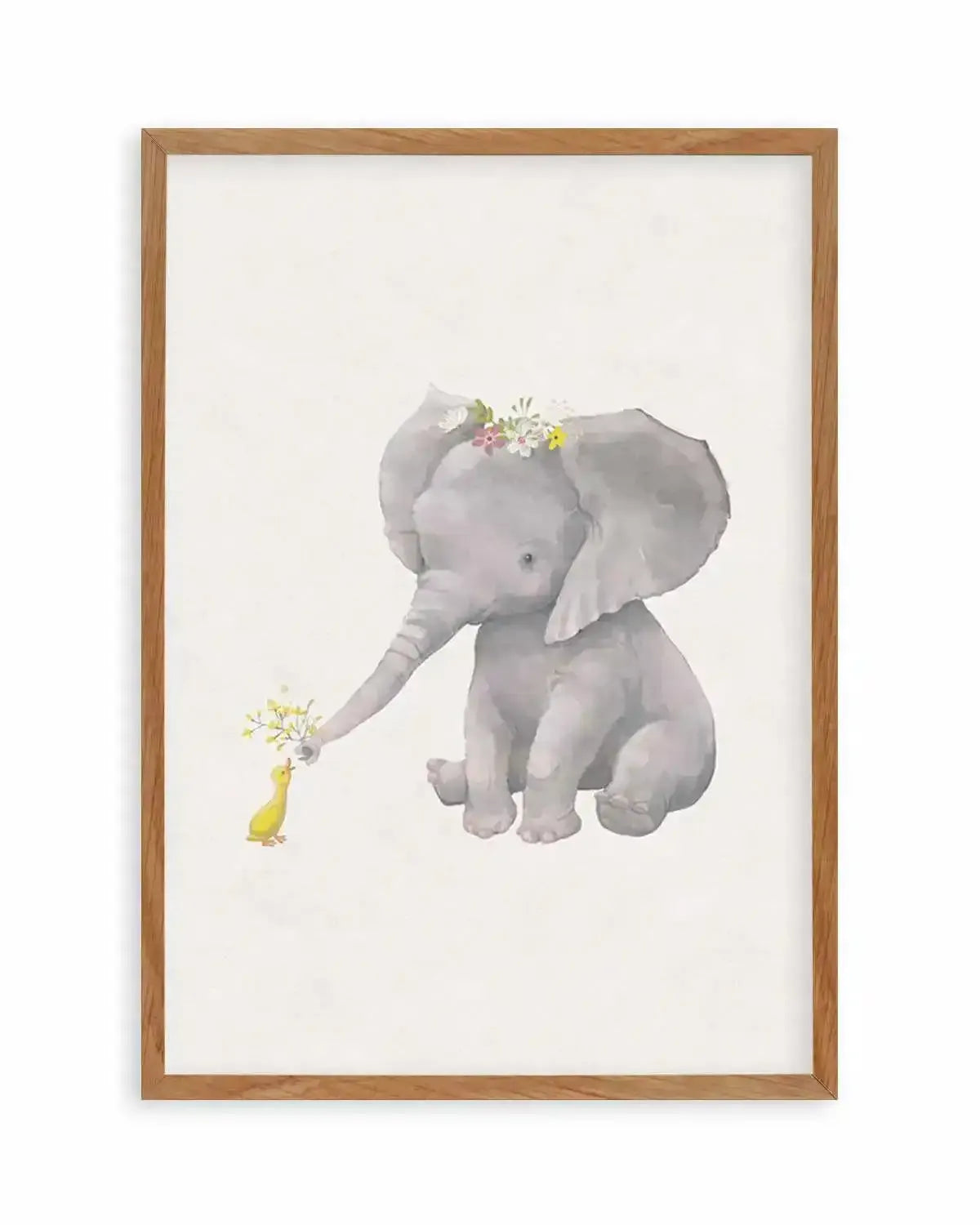 Elephant & Duck Art Print from Olive et Oriel where you can shop wallpaper and artworks online