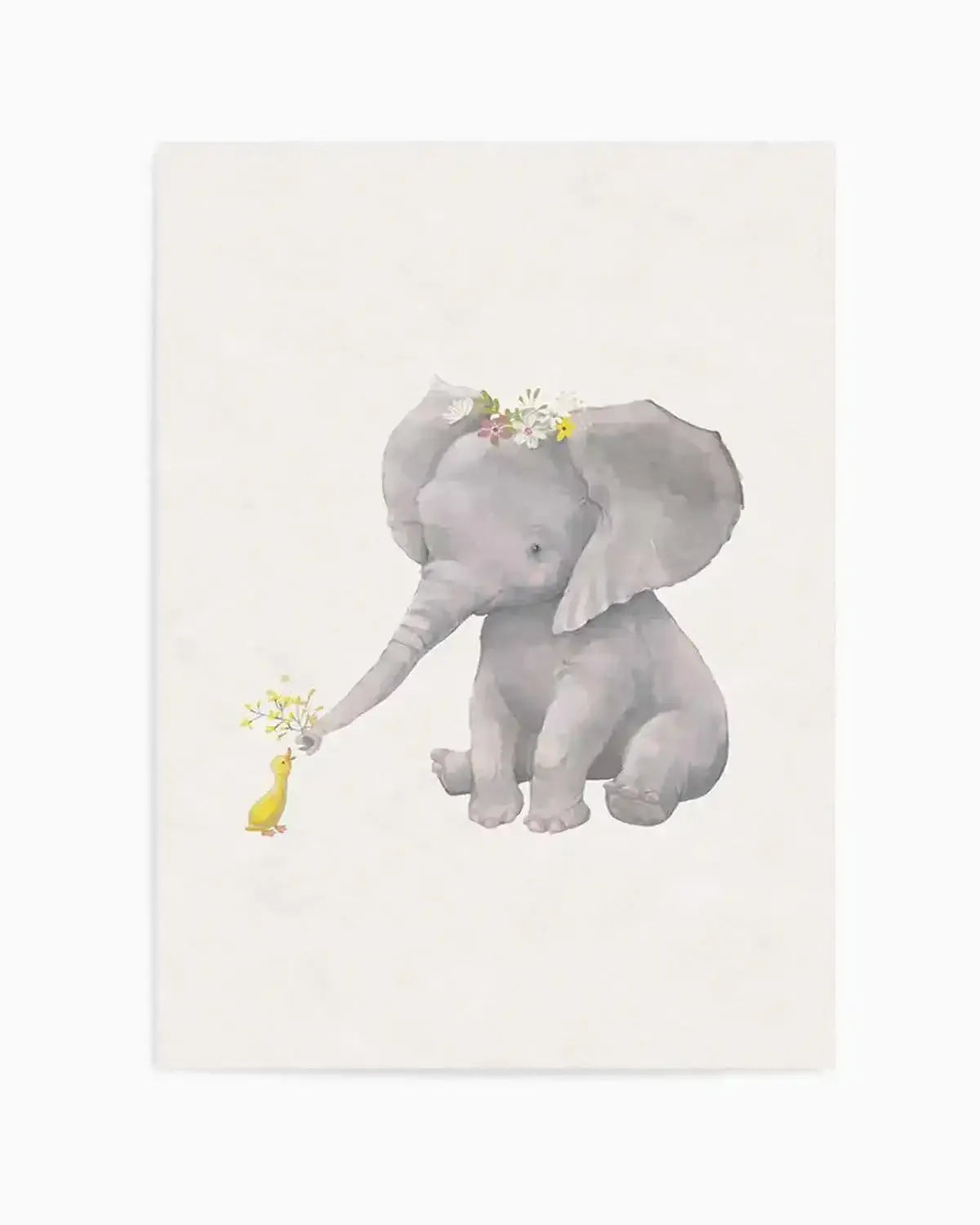 Elephant & Duck Art Print from Olive et Oriel where you can shop wallpaper and artworks online