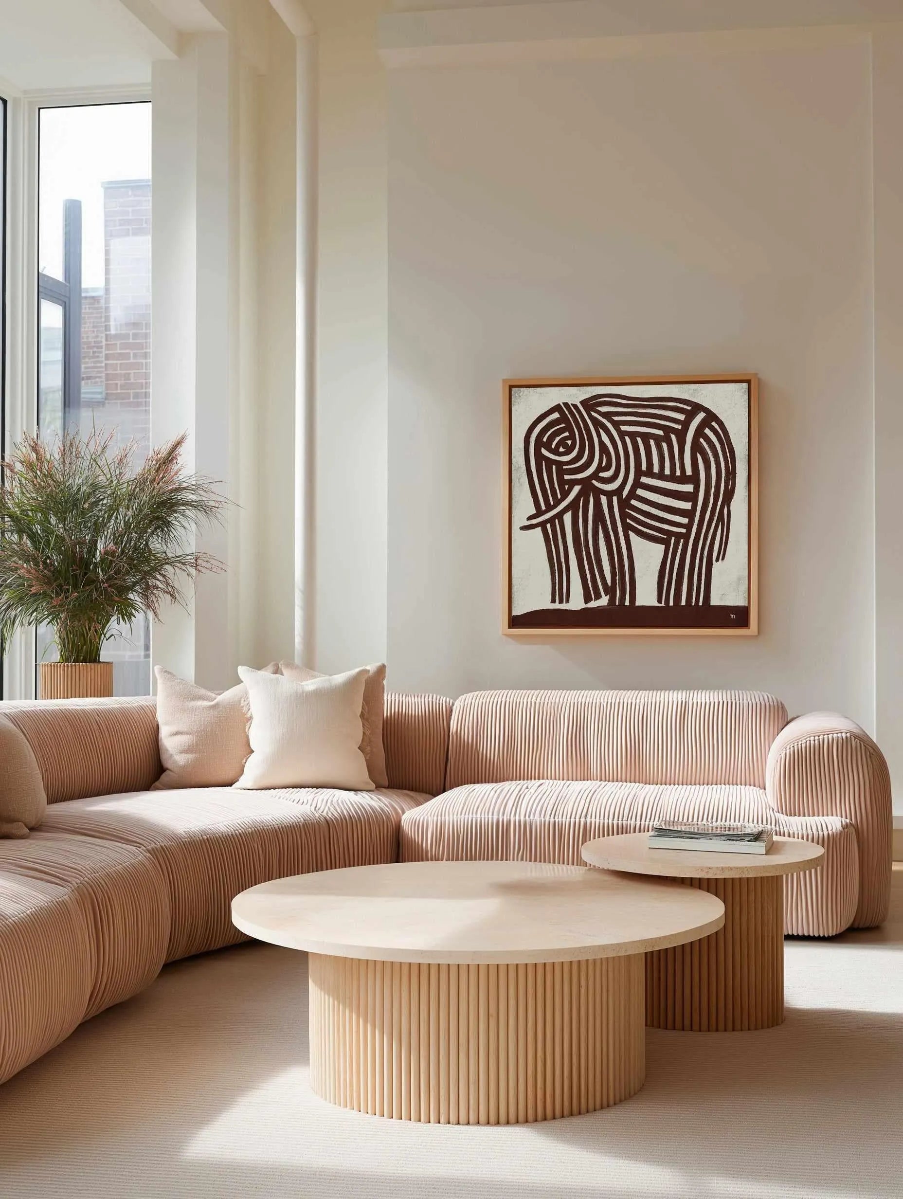 Elephant by Marco Marella | Framed Canvas Art Print from Olive et Oriel where you can shop wallpaper and artworks online