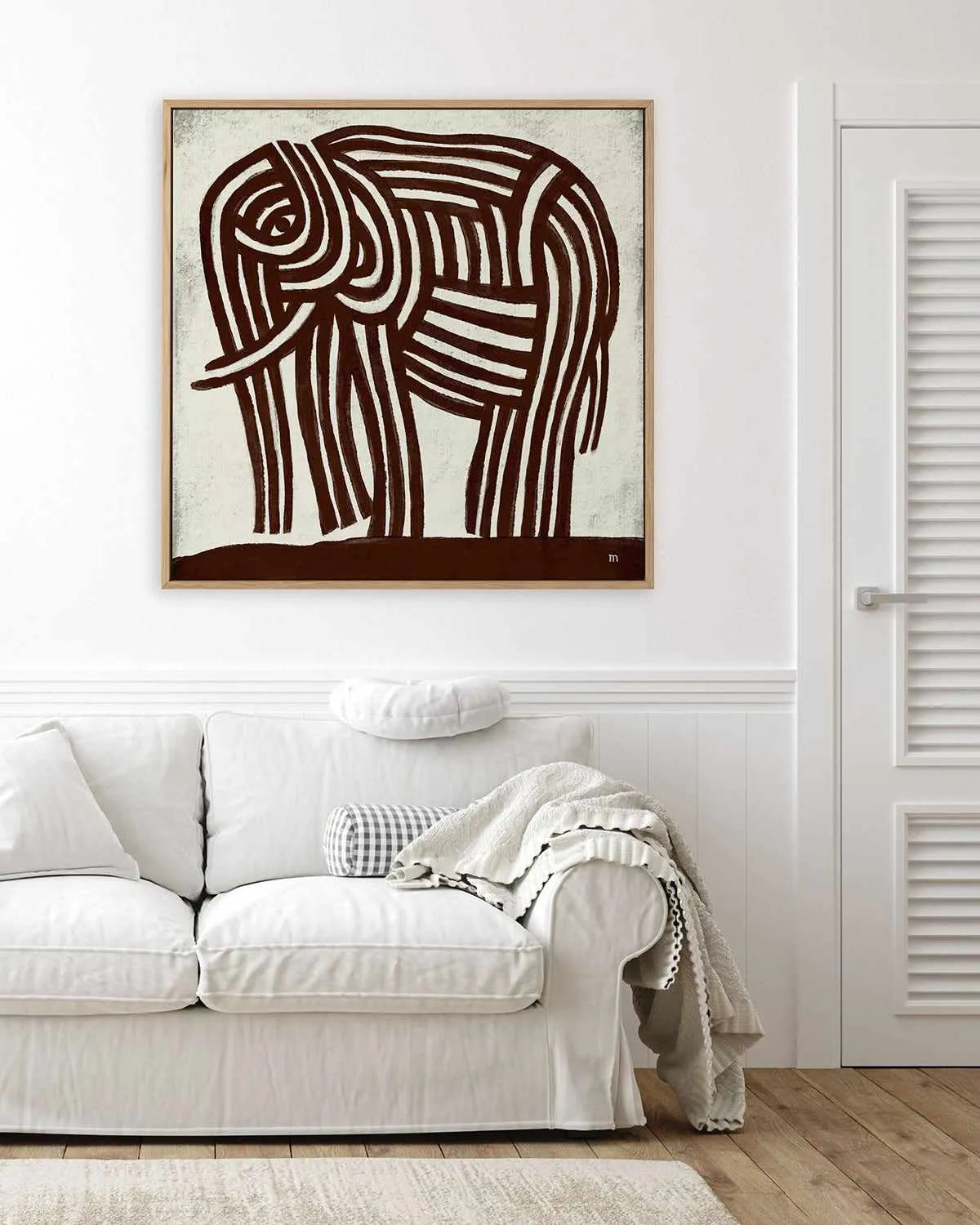 Elephant by Marco Marella | Framed Canvas Art Print from Olive et Oriel where you can shop wallpaper and artworks online