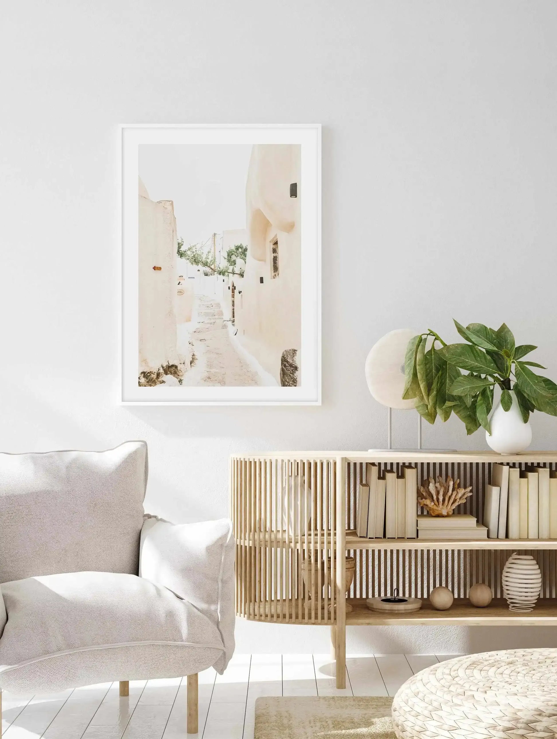 Elia 1968 | Santorini Art Print-Shop Greece Wall Art Prints Online with Olive et Oriel - Our collection of Greek Islands art prints offer unique wall art including blue domes of Santorini in Oia, mediterranean sea prints and incredible posters from Milos and other Greece landscape photography - this collection will add mediterranean blue to your home, perfect for updating the walls in coastal, beach house style. There is Greece art on canvas and extra large wall art with fast, free shipping acro