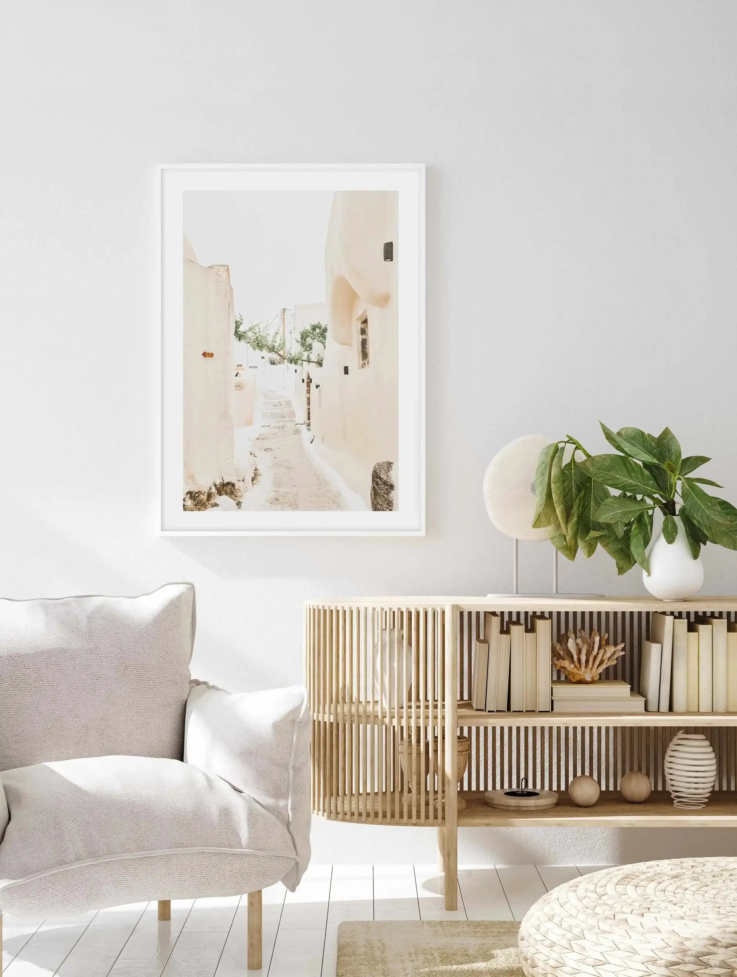 Elia 1968 | Santorini Art Print-Shop Greece Wall Art Prints Online with Olive et Oriel - Our collection of Greek Islands art prints offer unique wall art including blue domes of Santorini in Oia, mediterranean sea prints and incredible posters from Milos and other Greece landscape photography - this collection will add mediterranean blue to your home, perfect for updating the walls in coastal, beach house style. There is Greece art on canvas and extra large wall art with fast, free shipping acro