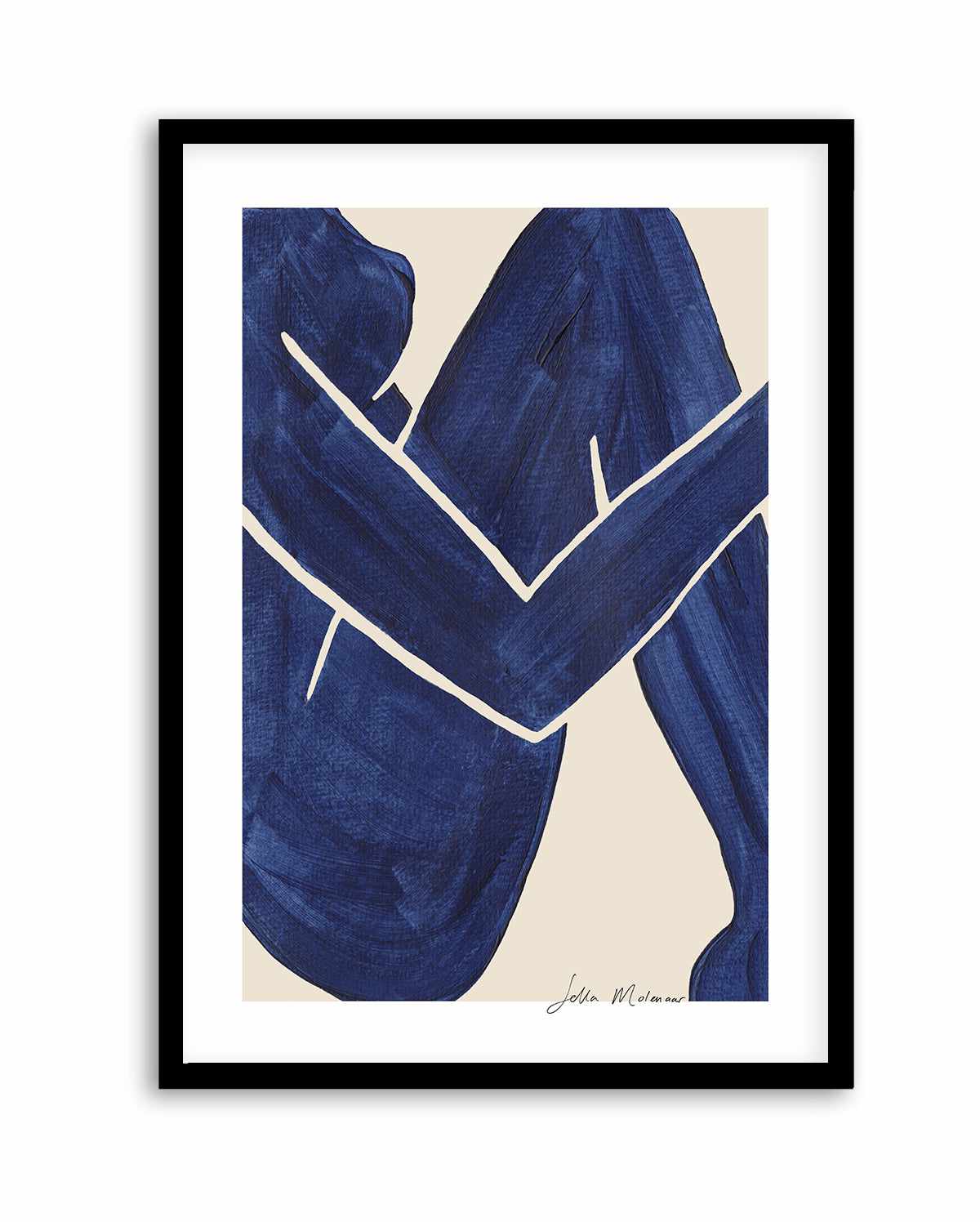 Embrace In Blue by Sella Molenaar | Art Print from Olive et Oriel where you can shop wallpaper and artworks online