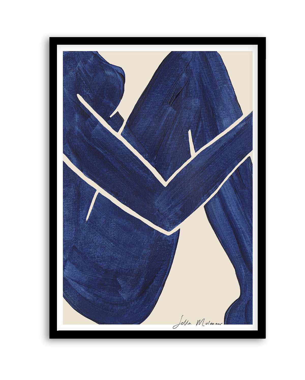 Embrace In Blue by Sella Molenaar | Art Print from Olive et Oriel where you can shop wallpaper and artworks online